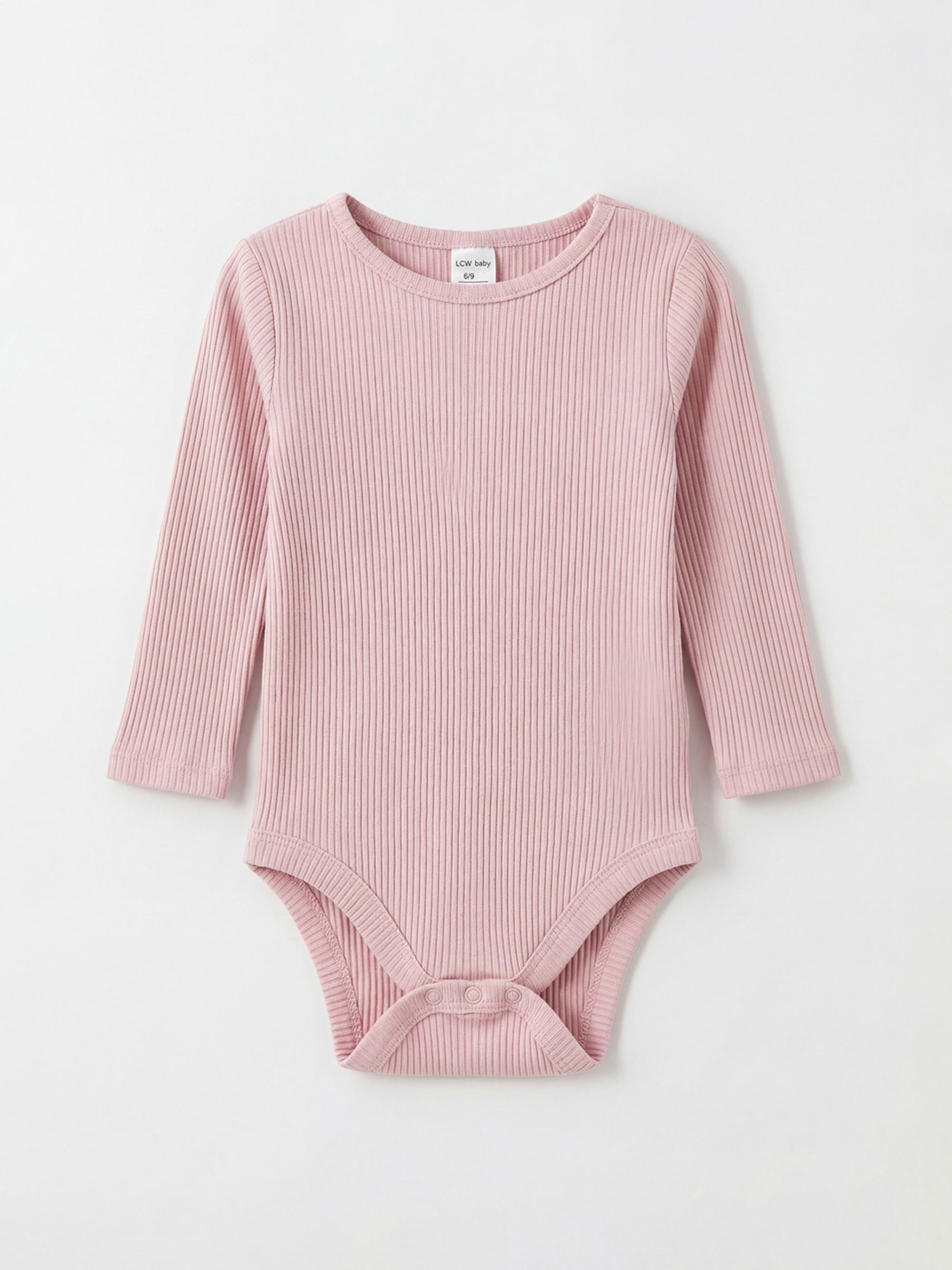 Pembe Uzun Kollu Kız Bebek Çıtçıtlı Body 3'lü-1