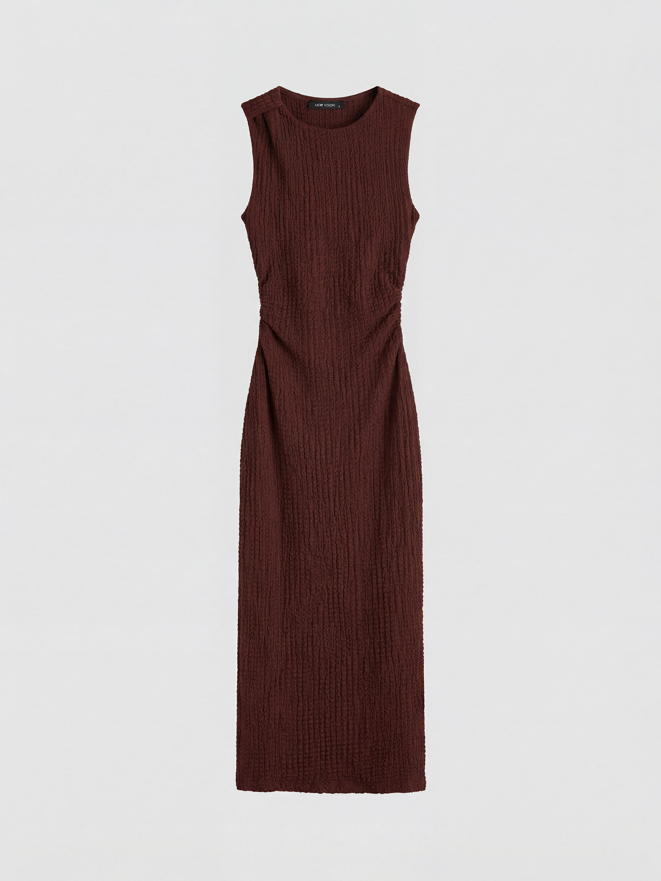 LCW Vision Bisiklet Yaka Dokulu Büzgülü Bodycon Elbise - S6NP79Z8-KDY