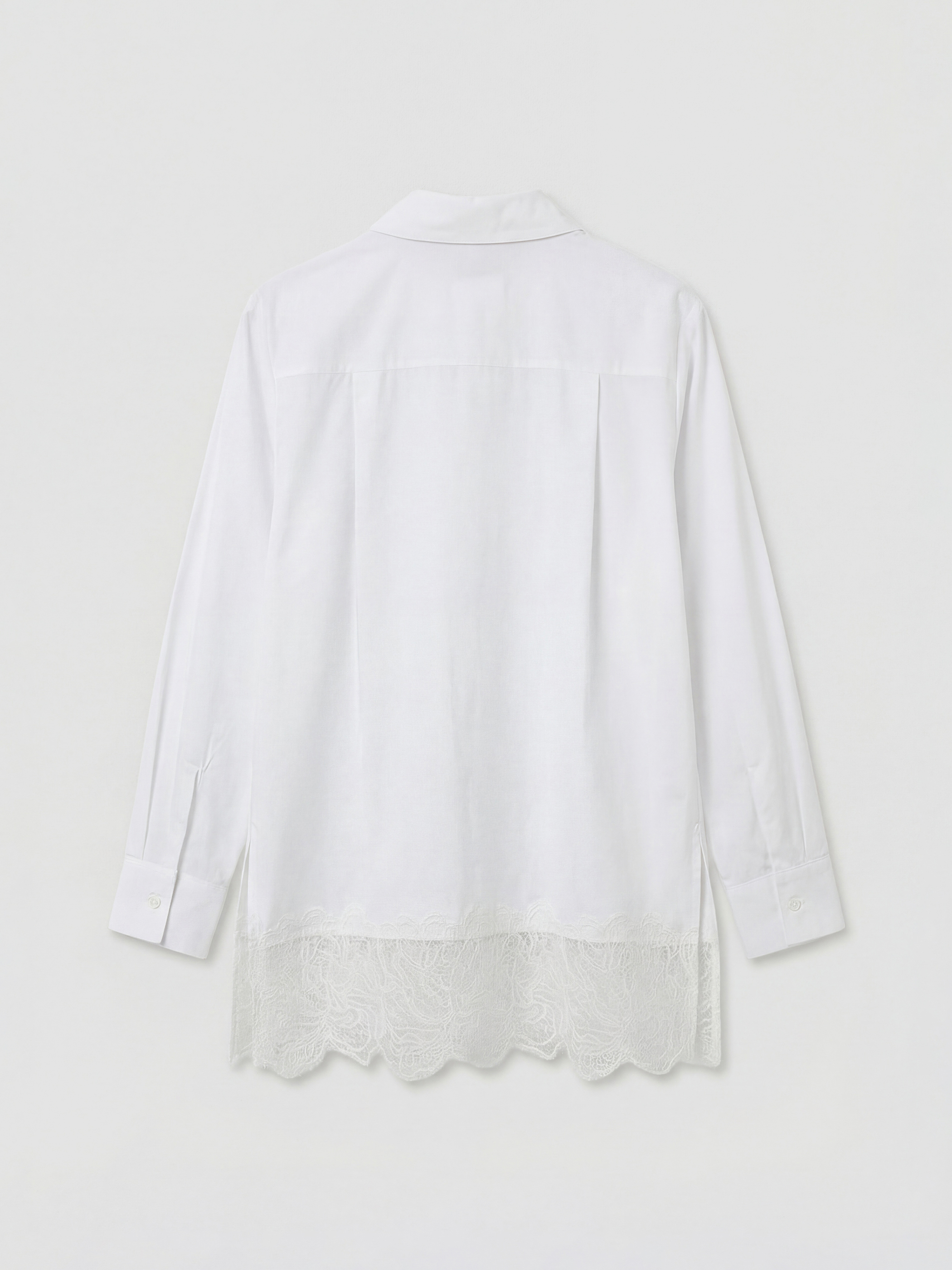 Ekru Dantel Detaylı Kadın Gömlek Tunik-5