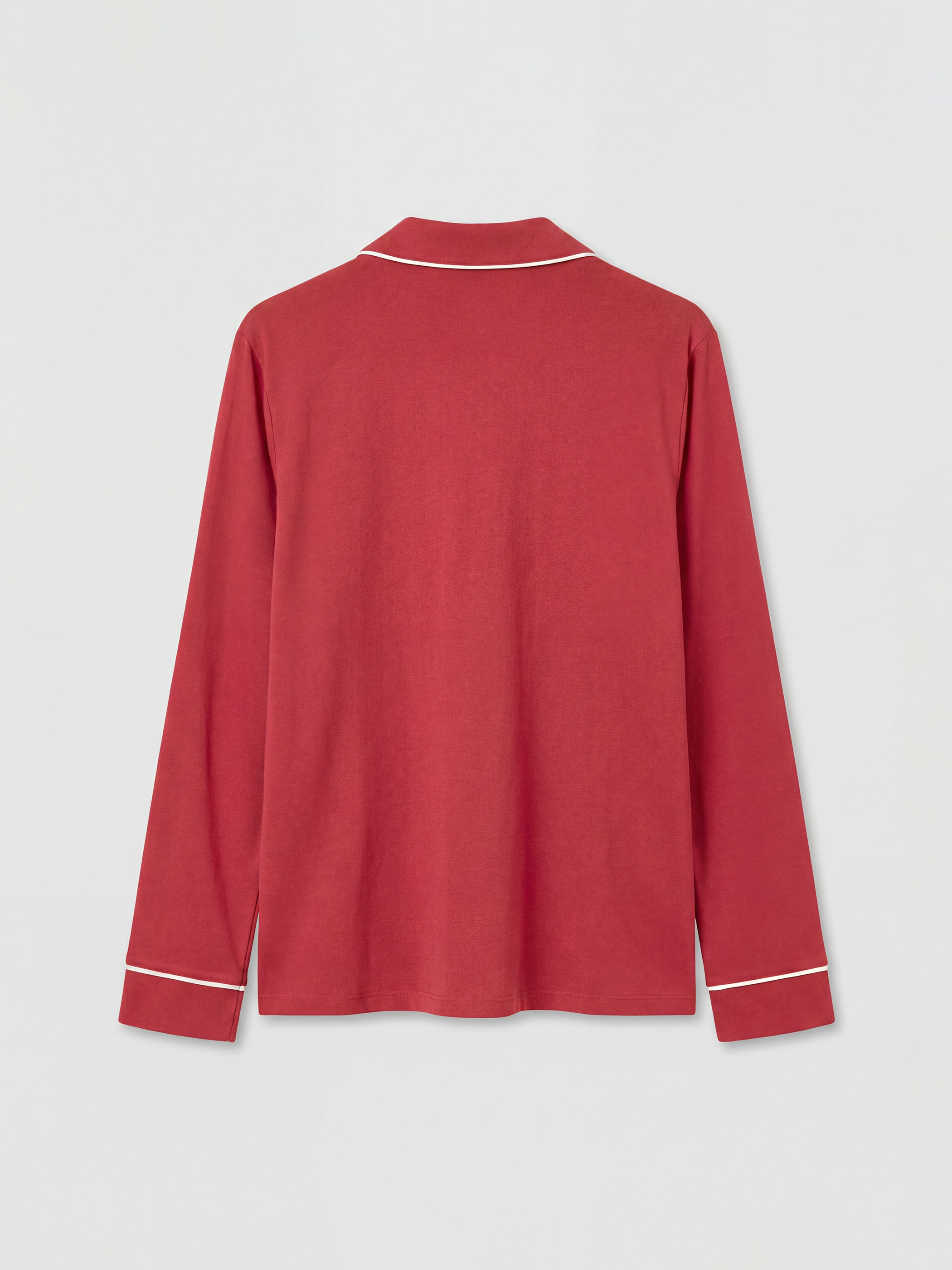 Bordo Gömlek Yaka Ayı Teddy Baskılı Kadın Pijama Takım-2