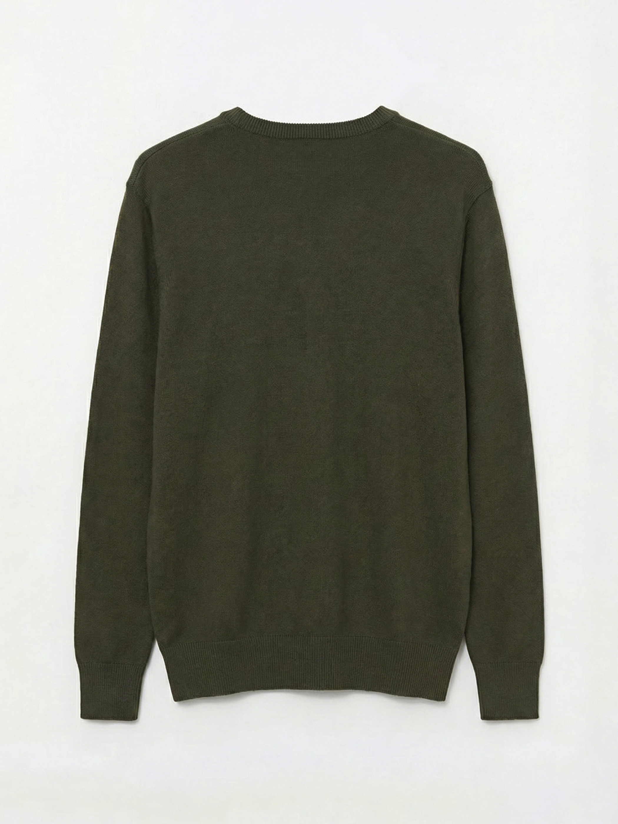 Haki Bisiklet Yaka Erkek Triko Kazak-1