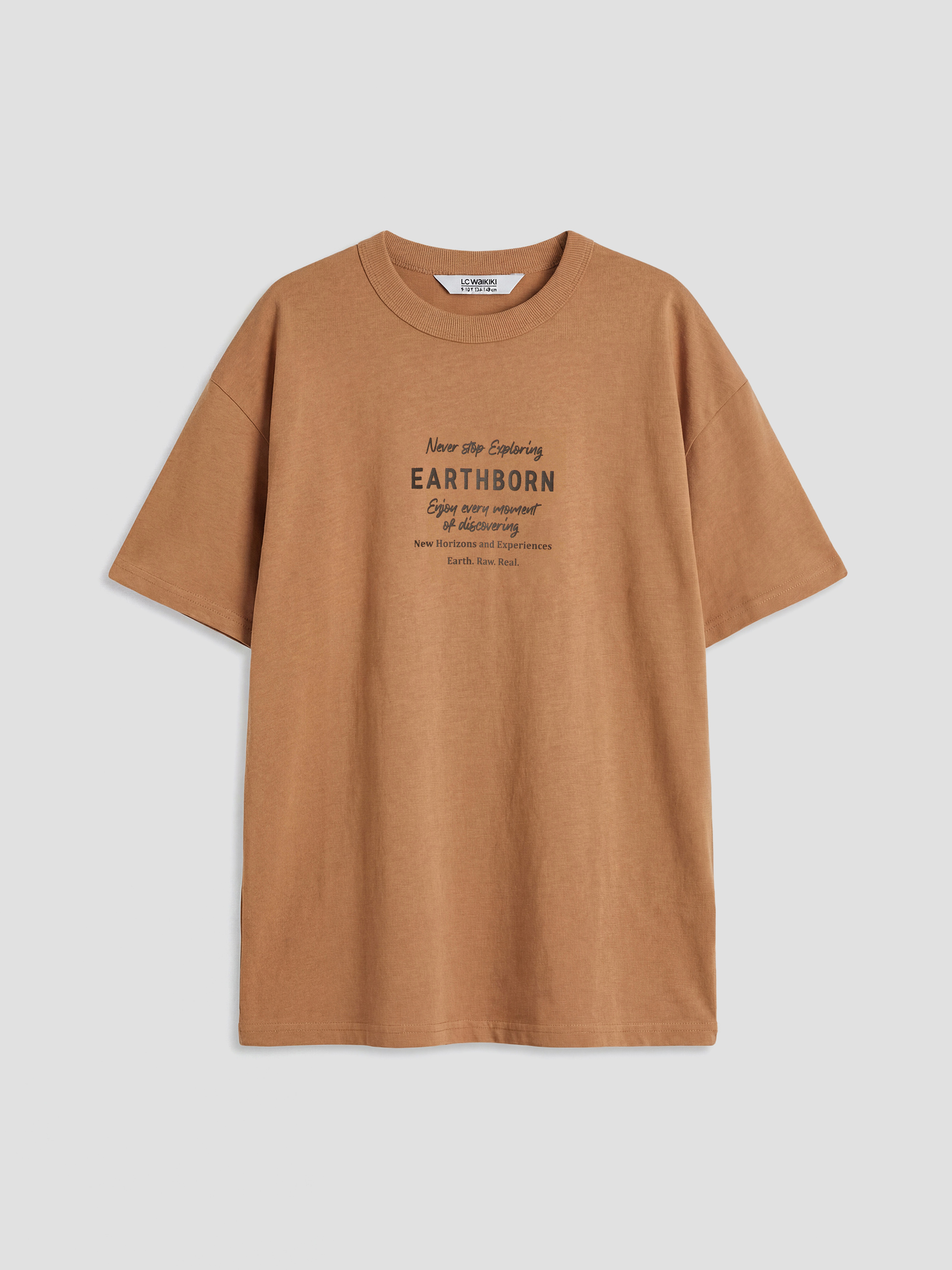 LCW Kids Bisiklet Yaka Yazı Baskılı Erkek Çocuk Tişört - S6NU59Z4-3ZP