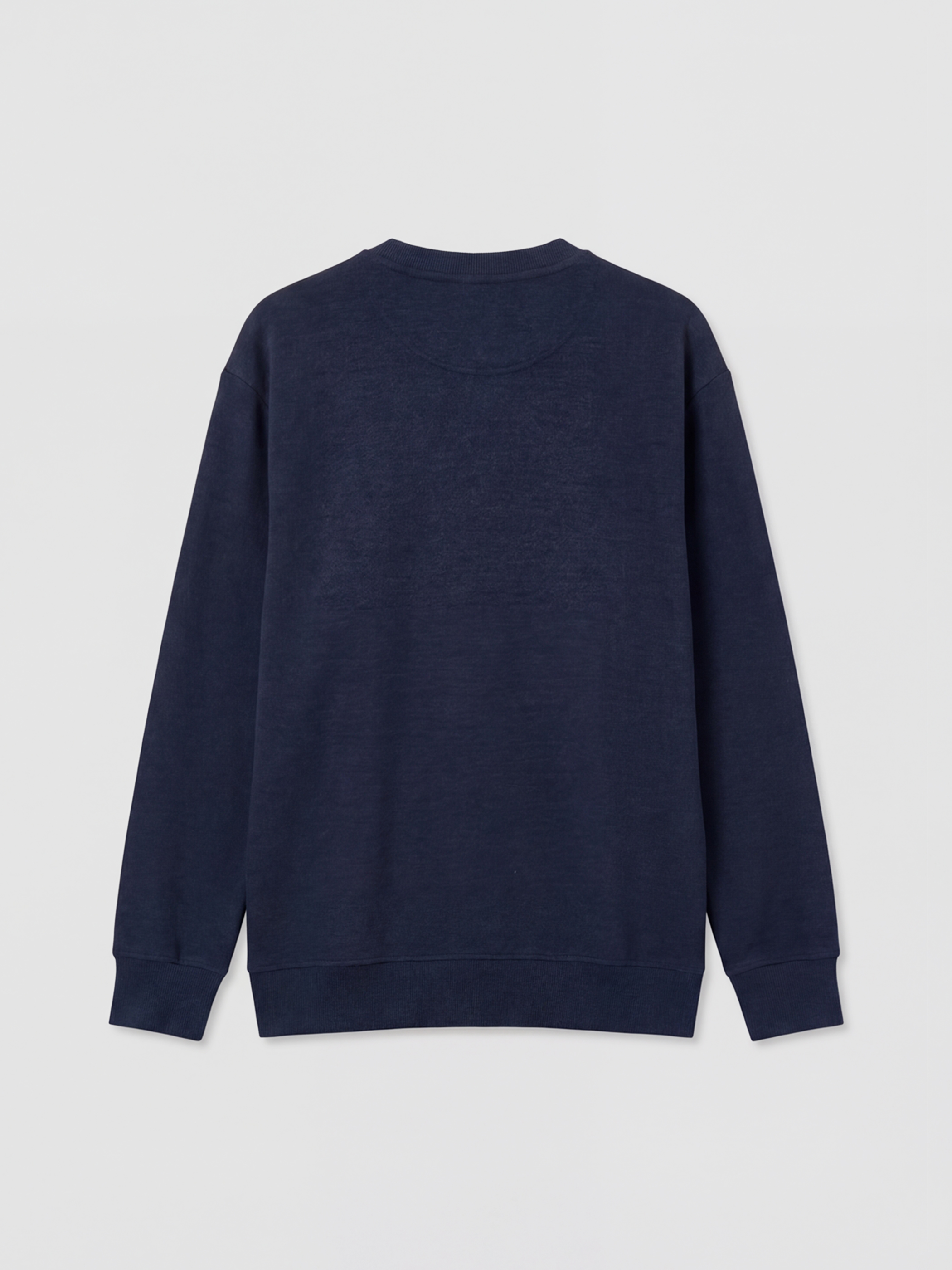 Lacivert Bisiklet Yaka Erkek Sweatshirt-5