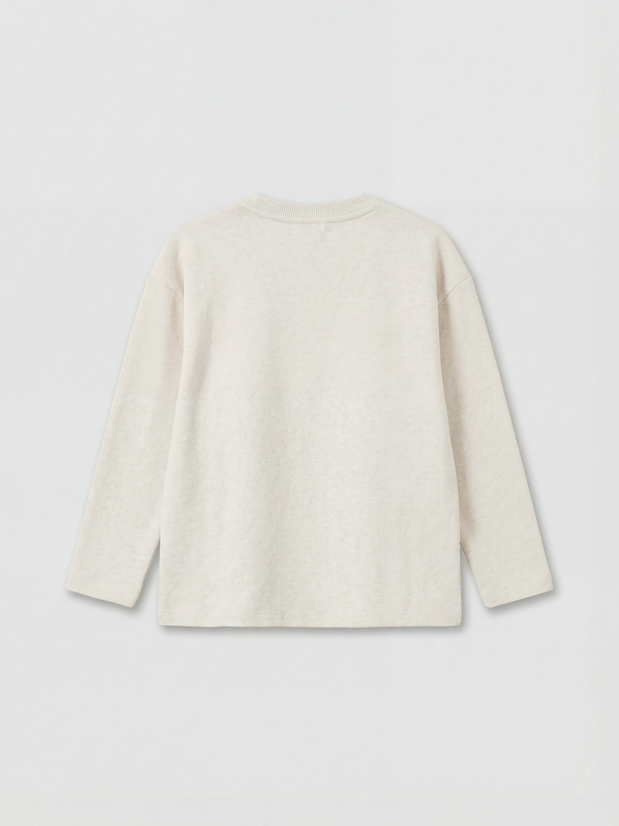 Beyaz Bisiklet Yaka Uzun Kollu Erkek Çocuk Tişört 3'lü-4