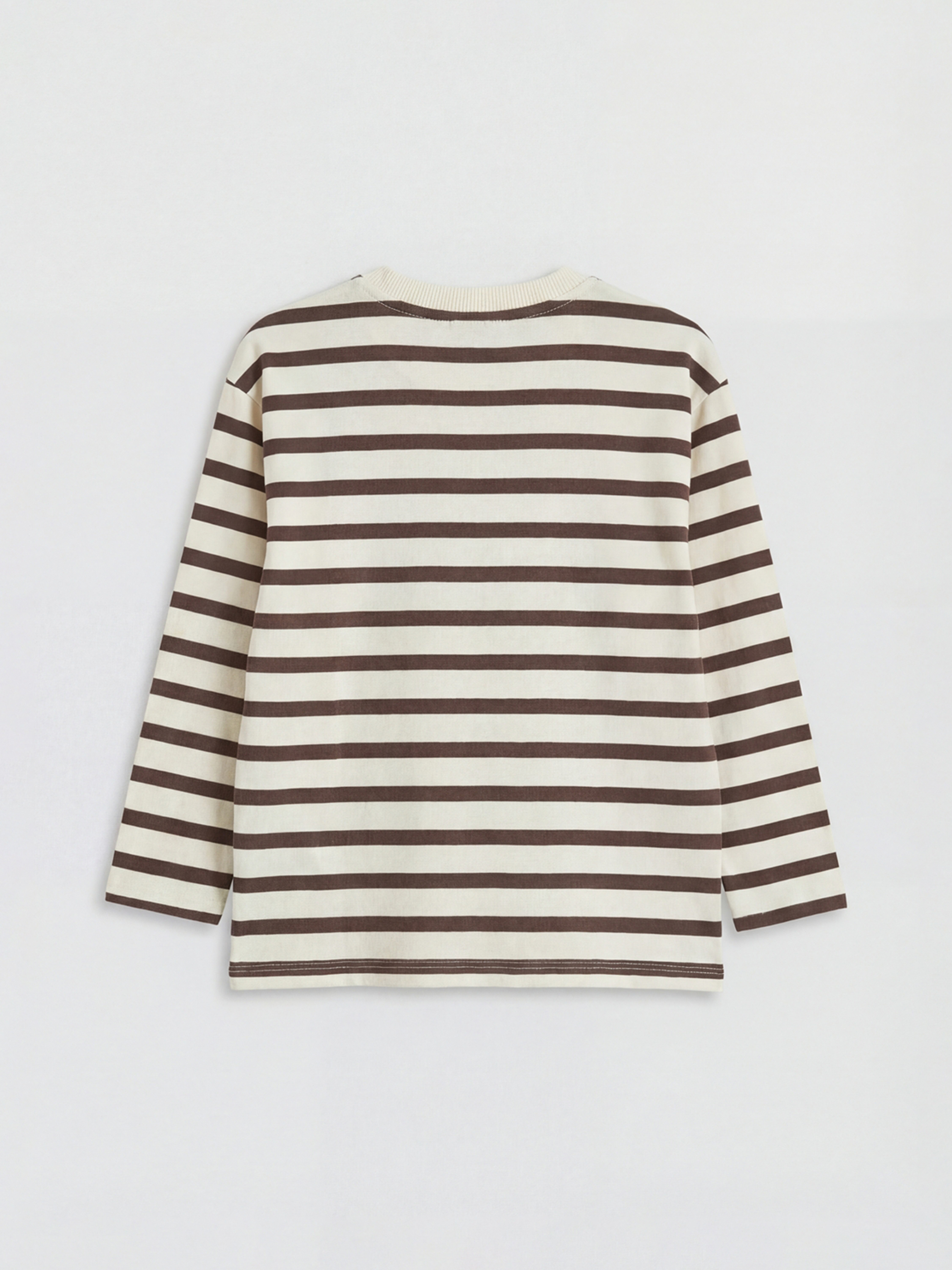 Beyaz Bisiklet Yaka Uzun Kollu Erkek Çocuk Tişört 3'lü-5