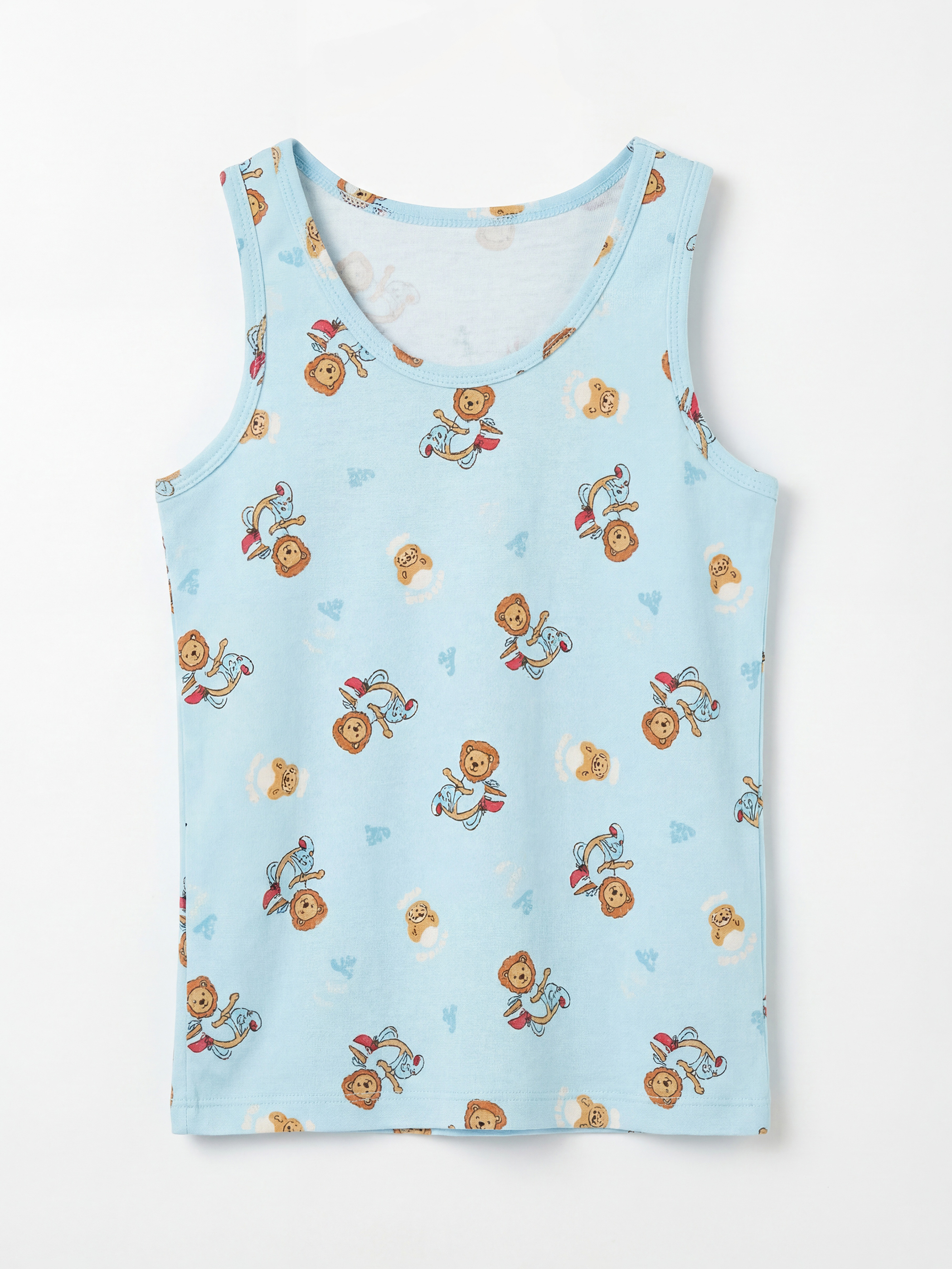 Mavi Bisiklet Yaka Erkek Çocuk 2'li İç Giyim Atlet-3