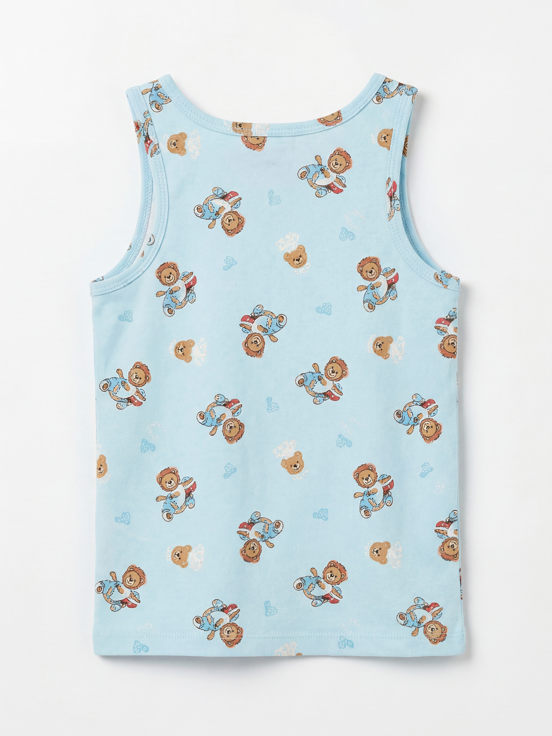 Mavi Bisiklet Yaka Erkek Çocuk 2'li İç Giyim Atlet-4