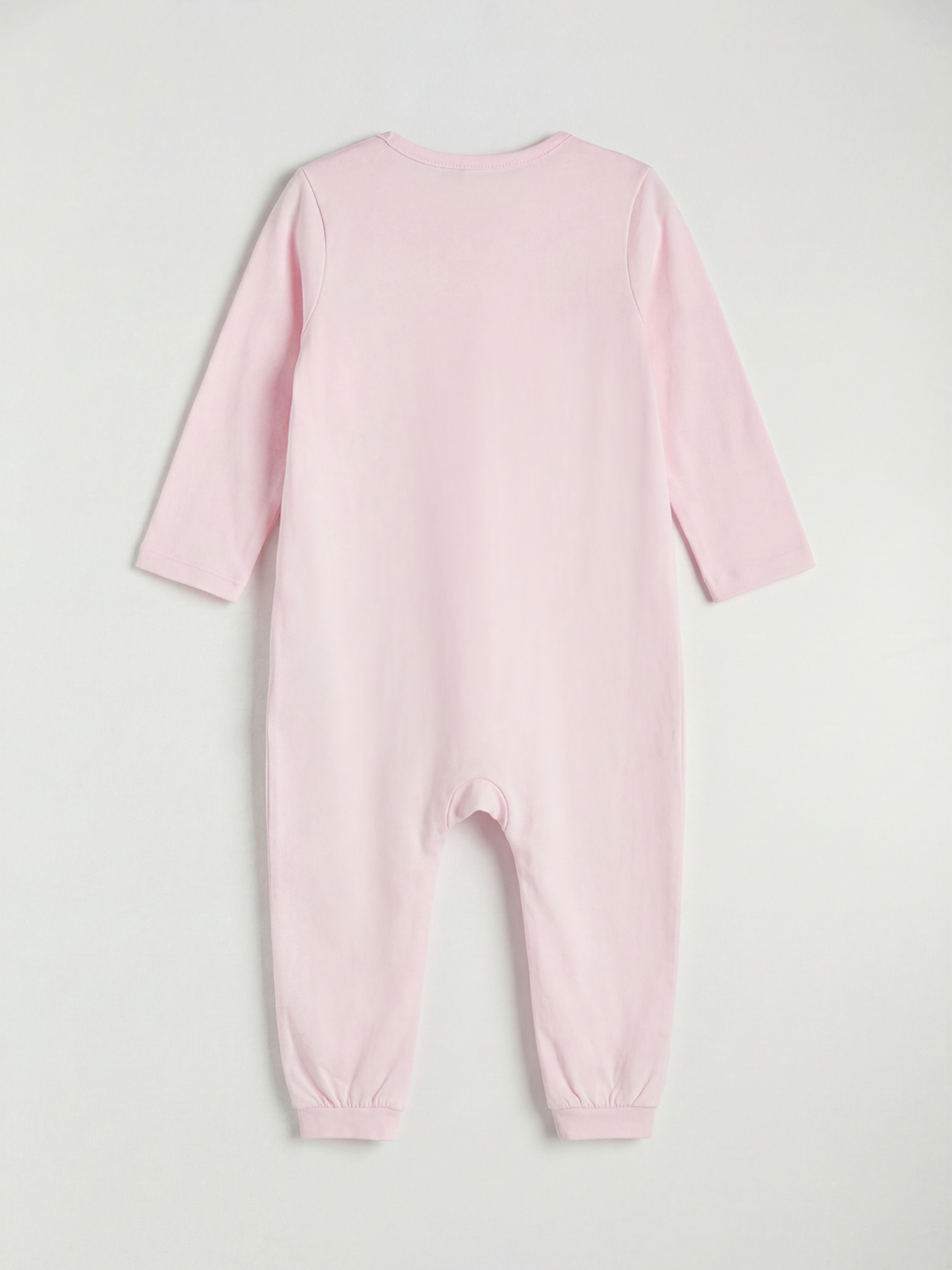 Ekru Bisiklet Yaka Barbie Baskılı Kız Bebek Tulum 2'li-4