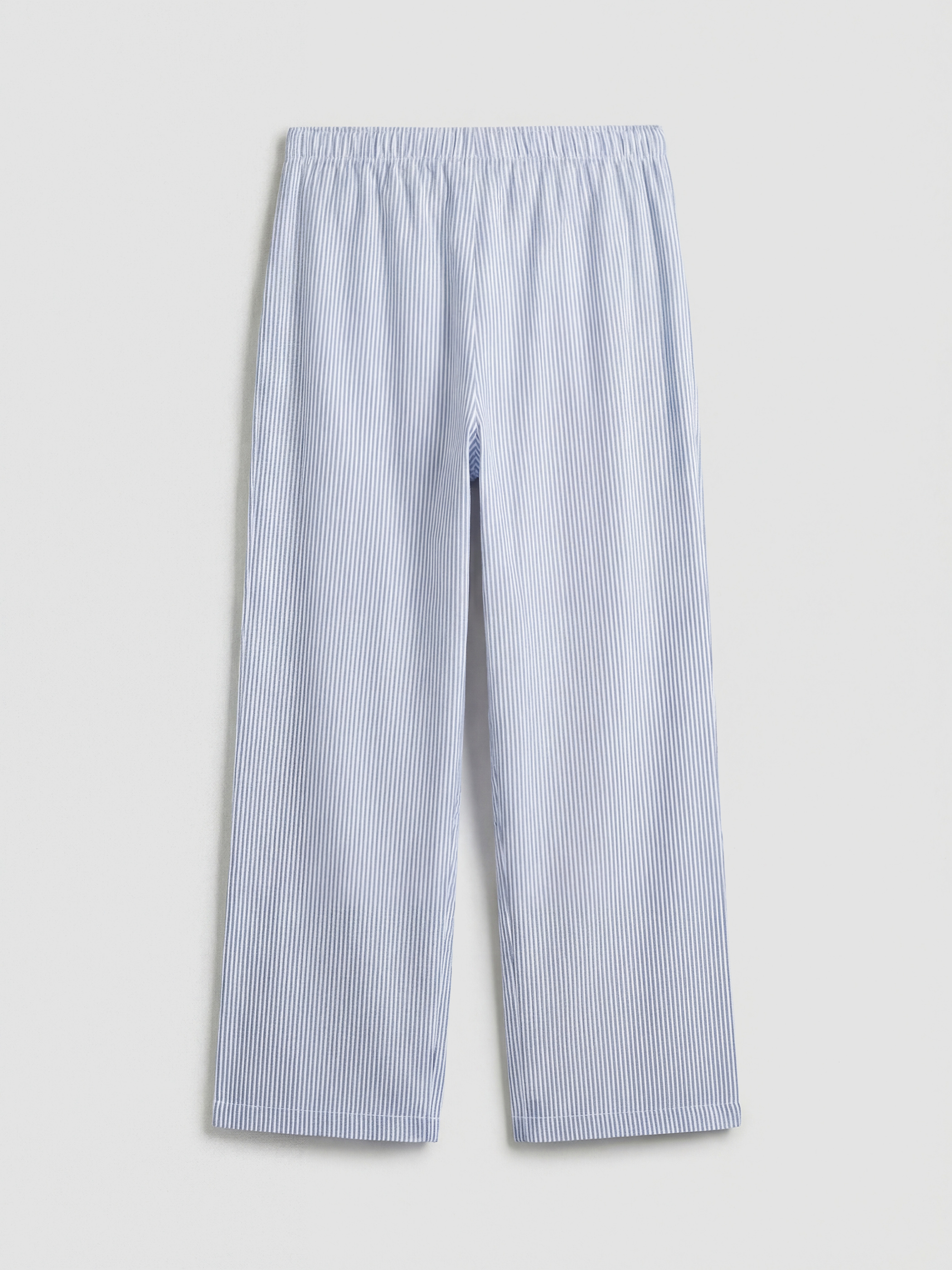 Beyaz Bisiklet Yaka Baskılı Kadın Pijama Takım-4