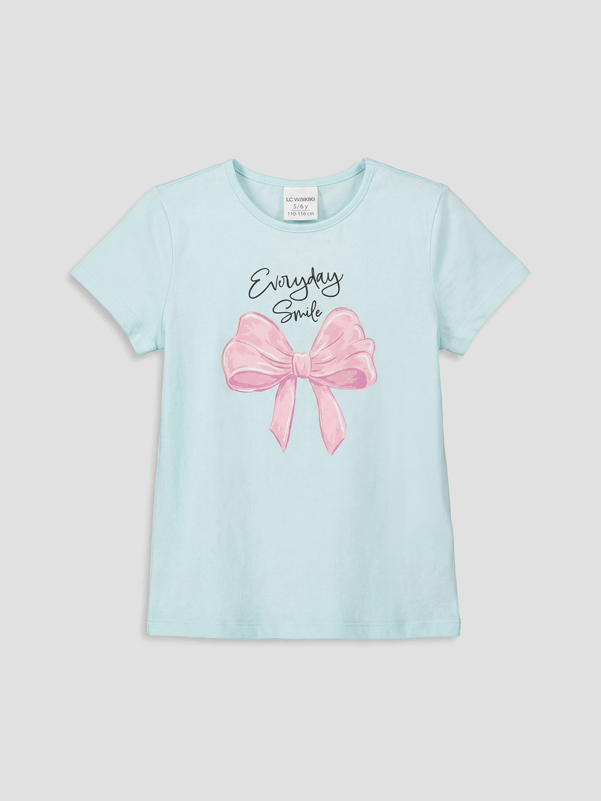 Mavi Bisiklet Yaka Kız Çocuk Şortlu Pijama Takımı-1