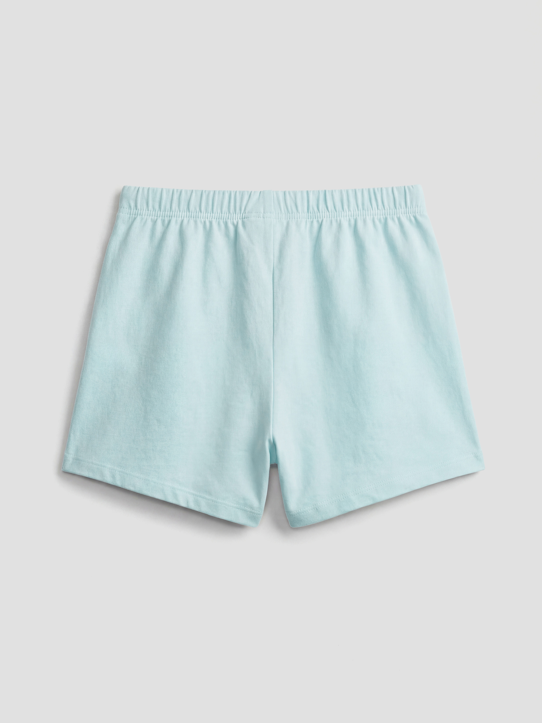 Mavi Bisiklet Yaka Kız Çocuk Şortlu Pijama Takımı-4