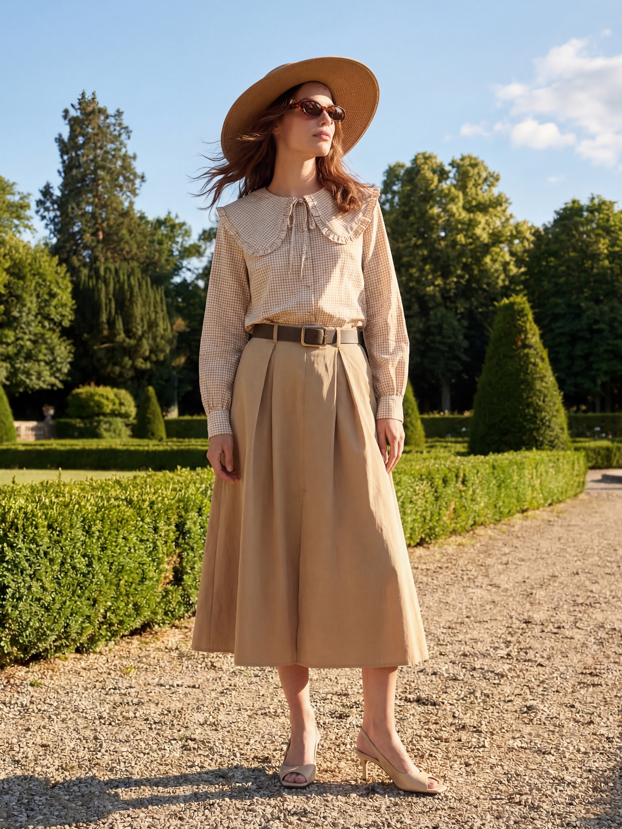 LCW Vision Beli Kemerli A Kesim Pileli Etek - S6OC93Z8-3SU