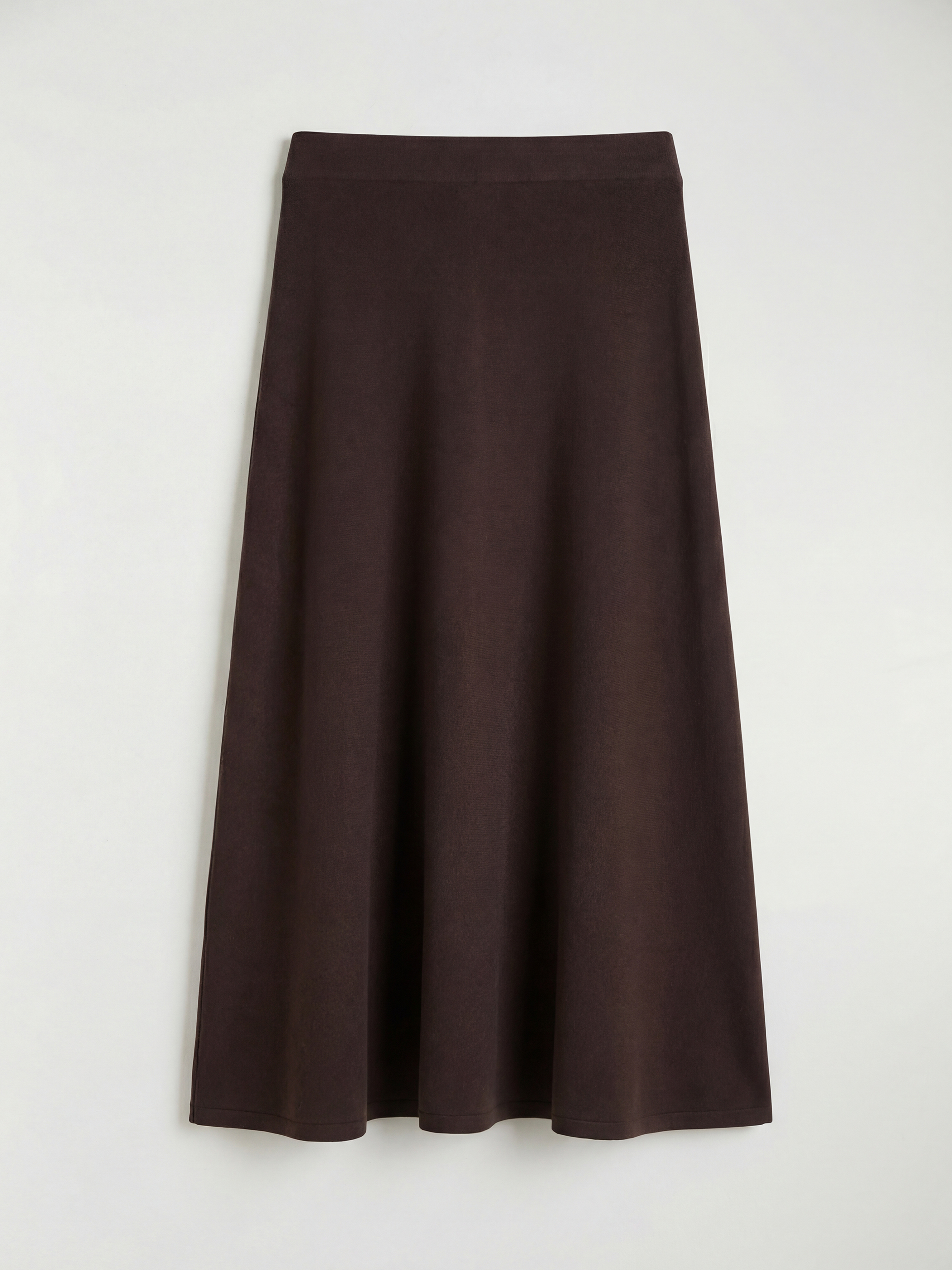 Kahverengi Beli Lastikli Kloş Etek-1