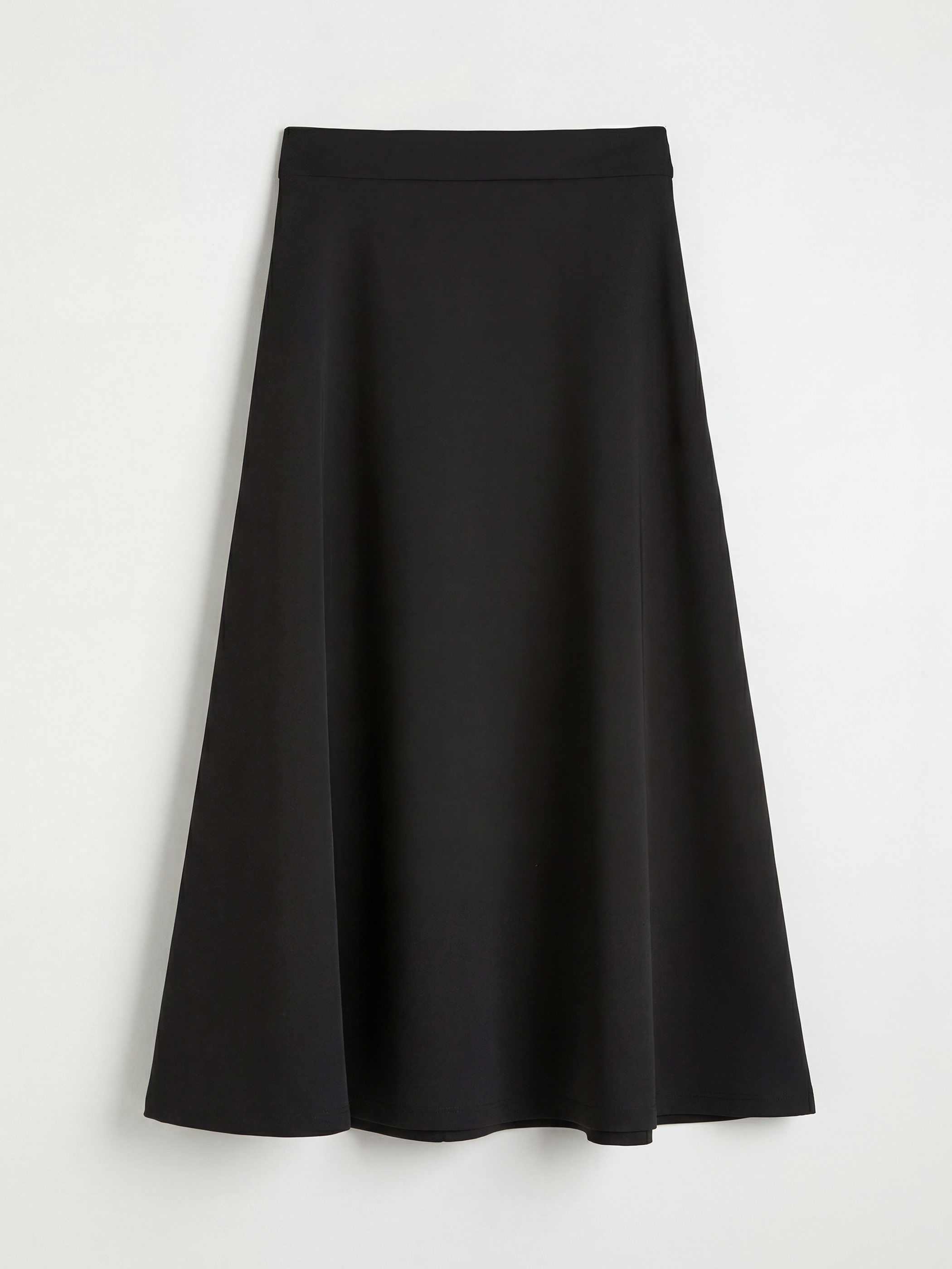 Siyah Beli Lastikli Kloş Etek-1