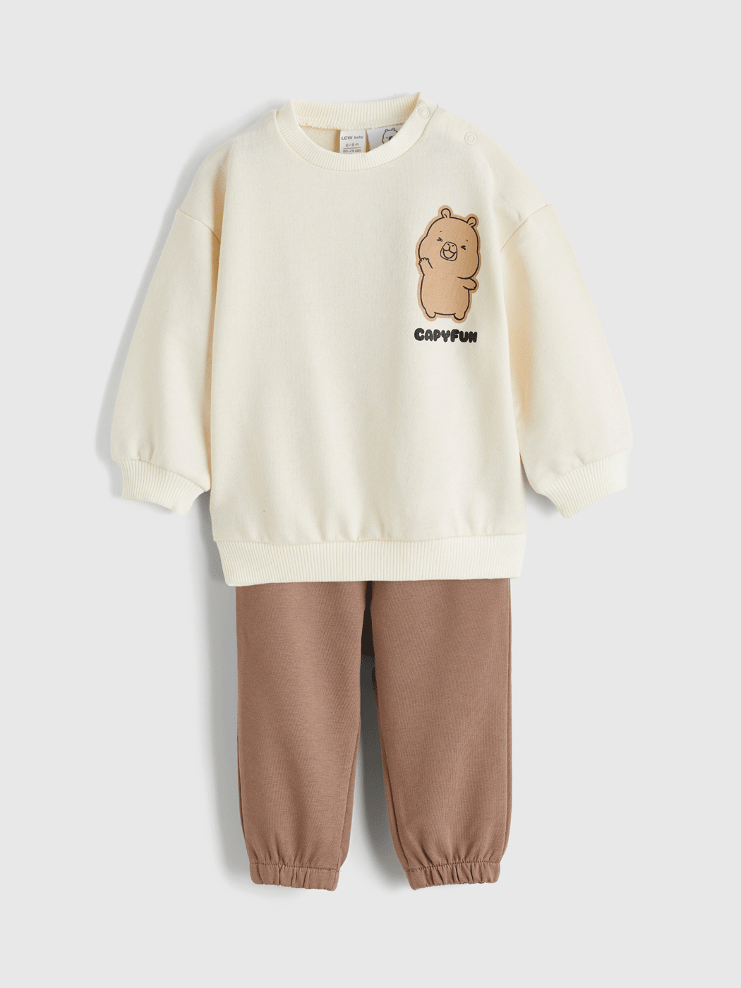 LCW baby Kız Bebek Capyfun Baskılı Sweatshirt Eşofman Takım - S6OE43Z1-YG7