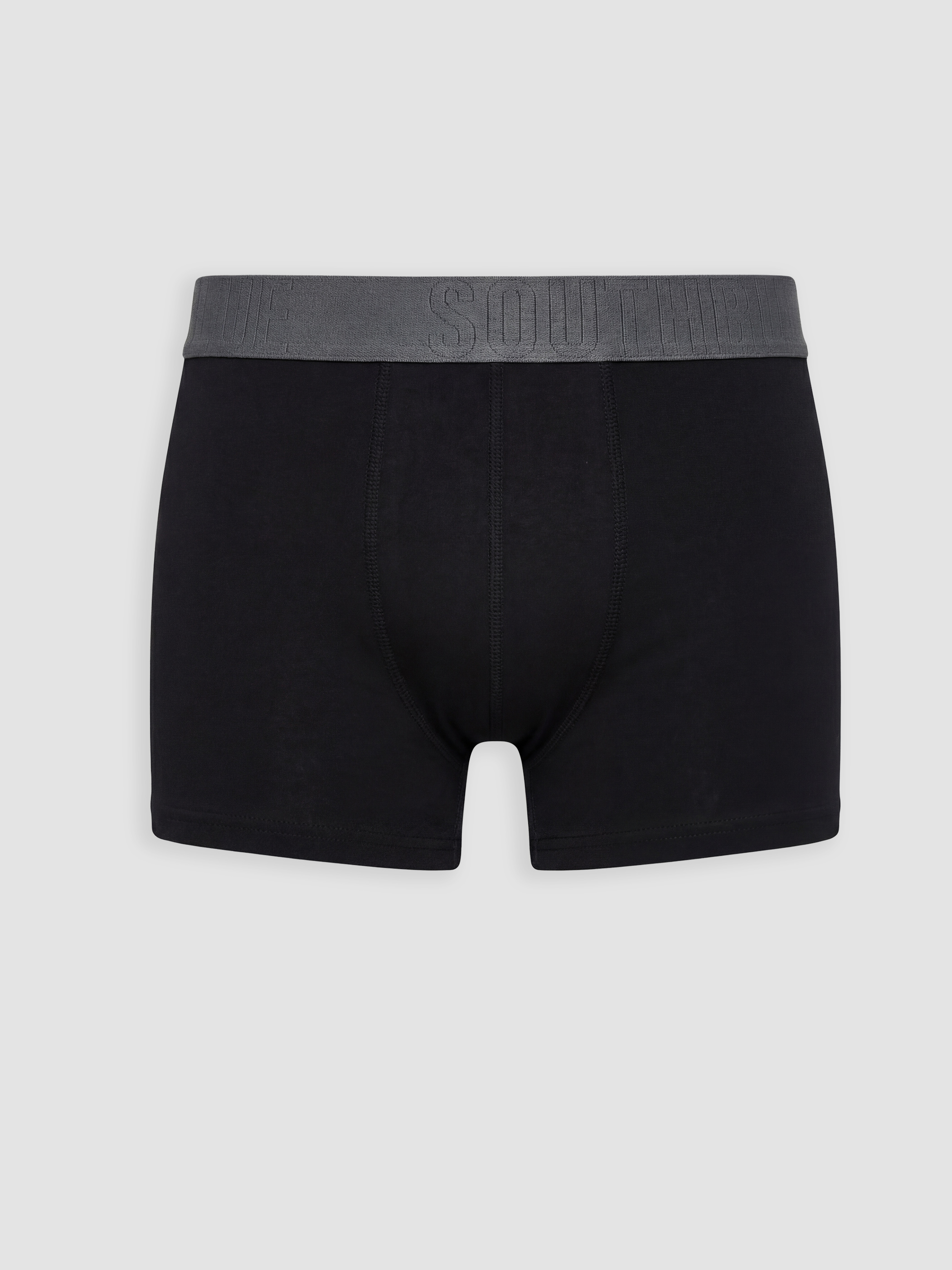 Siyah Standart Kalıp Pamuklu Esnek Erkek Boxer 3'lü-3