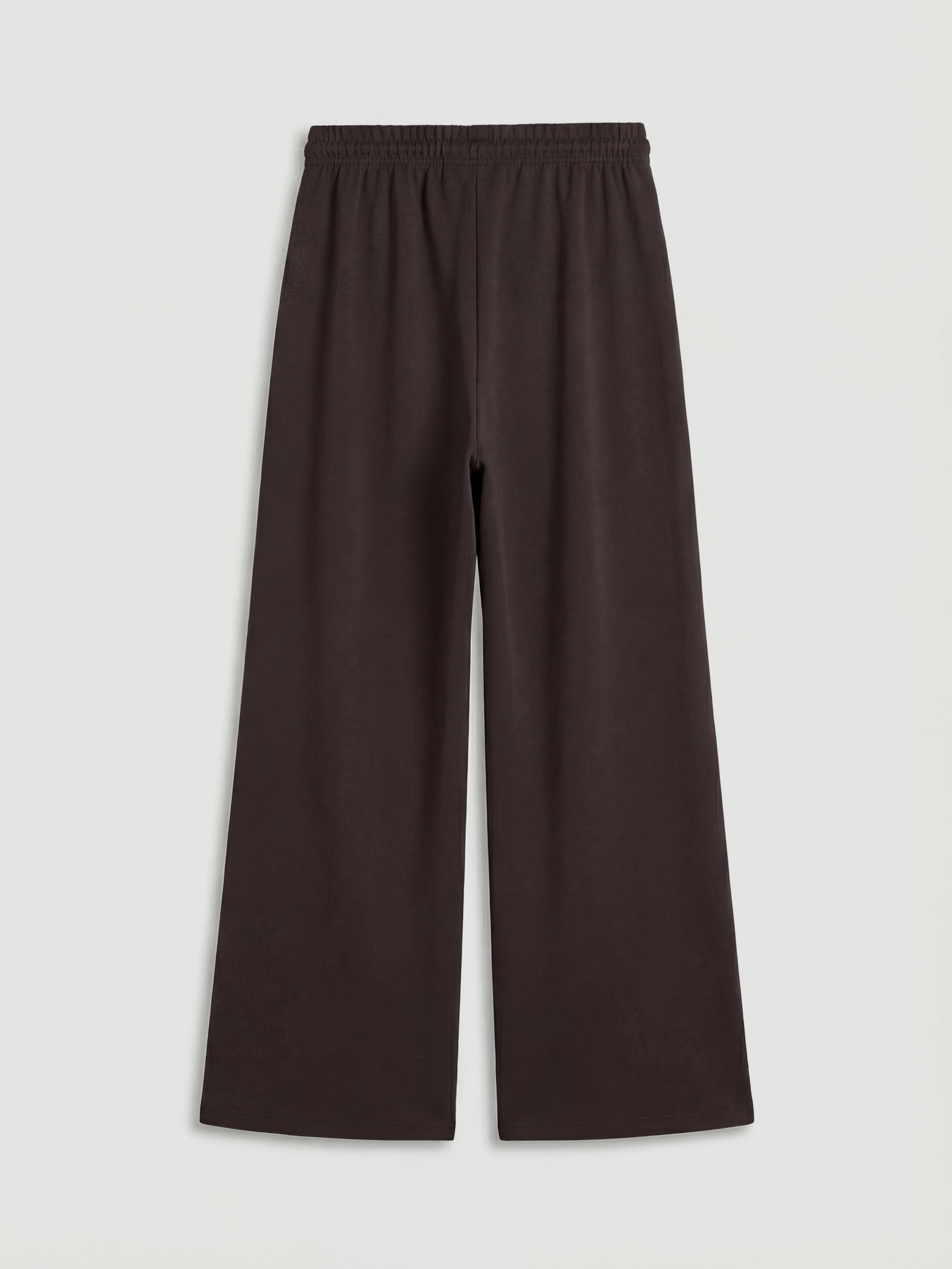 Kahverengi Beli Lastikli Soft Touch Kadın Eşofman Altı-5