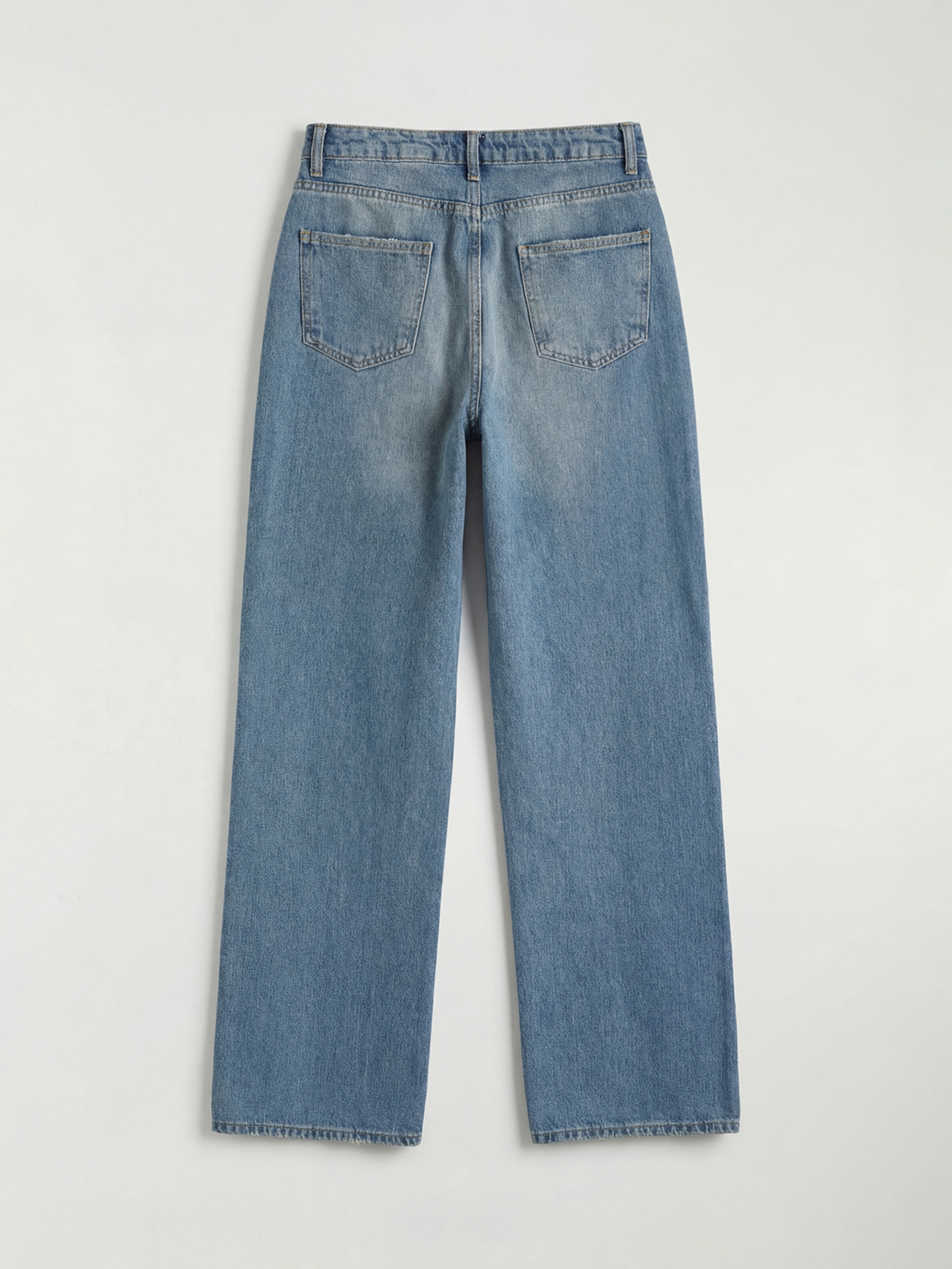 İndigo Wideleg Fit Kadın Jean Pantolon-1