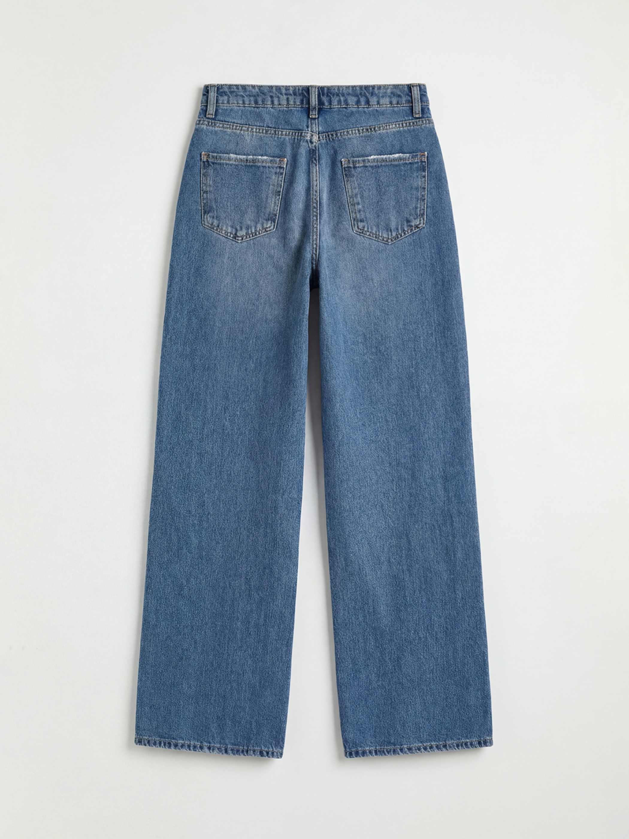 İndigo Wideleg Fit Kadın Jean Pantolon-1