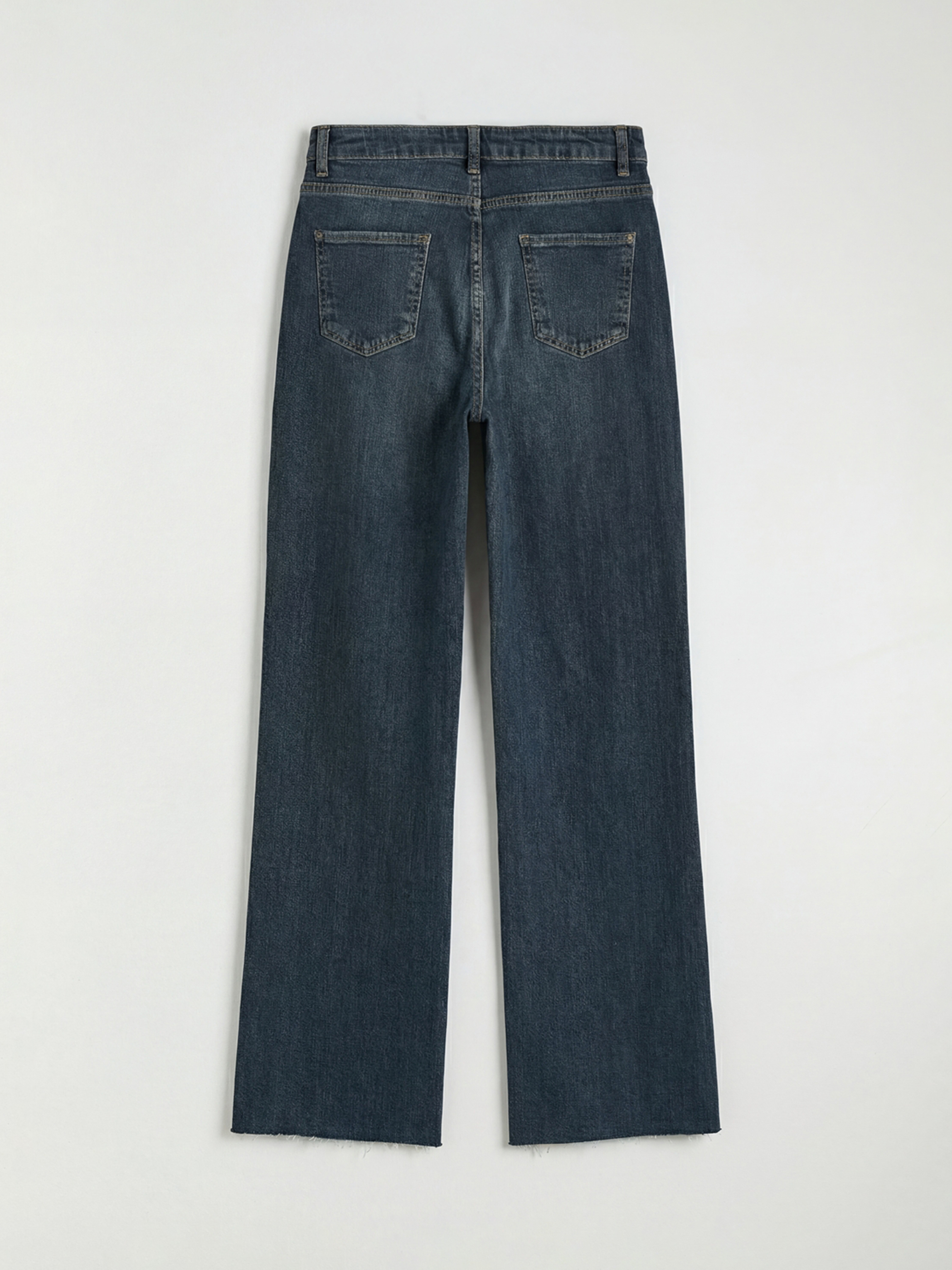 İndigo Wideleg Fit Kadın Jean Pantolon-1