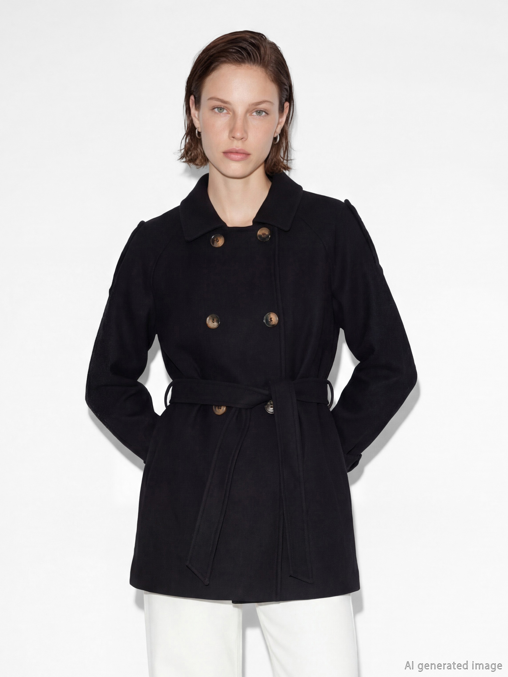 LCW Vision معطف كاشيه نسائي بياقة قميص - S6OI83Z8-CVL