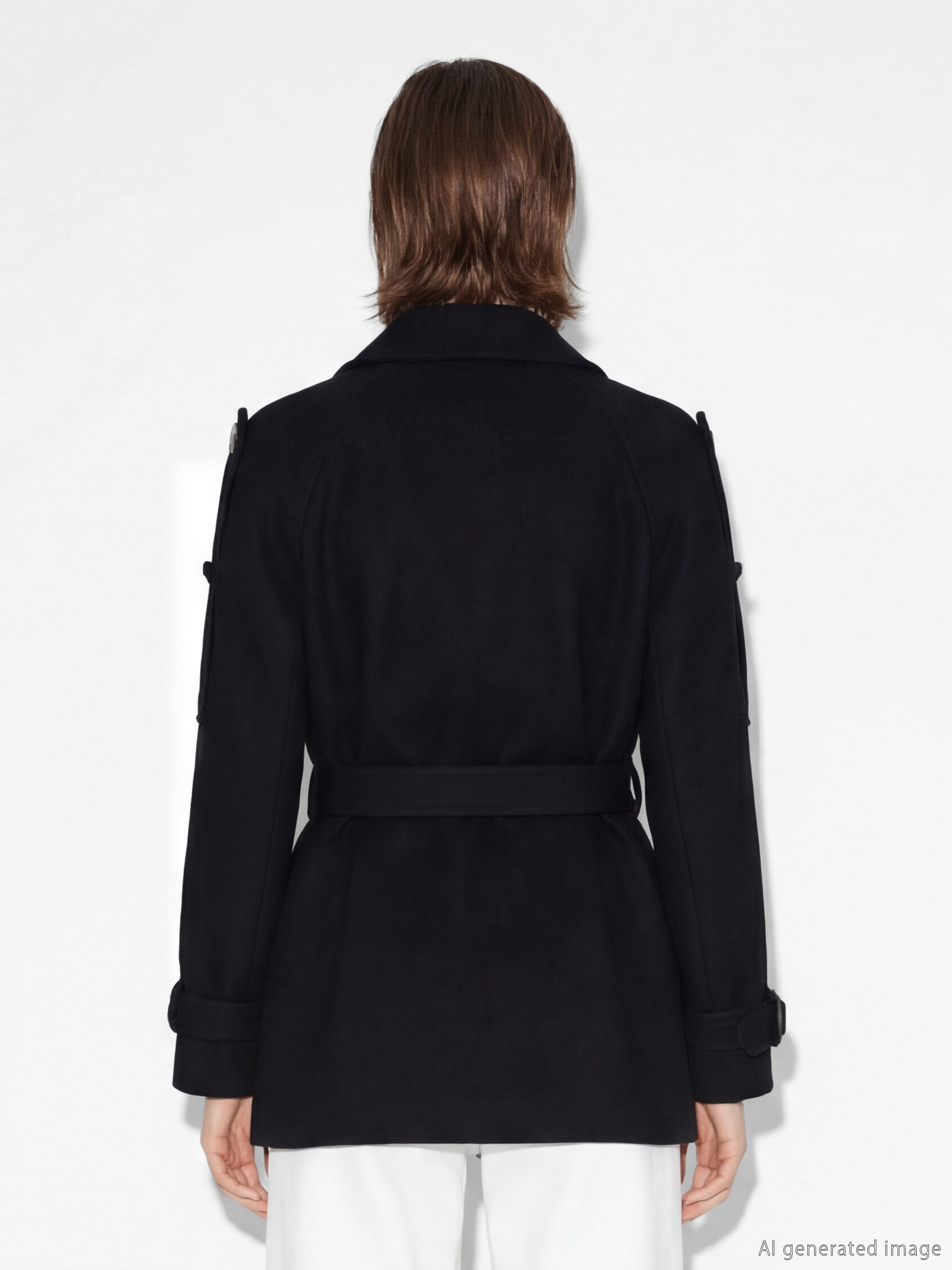 معطف كاشيه نسائي بياقة قميص-3