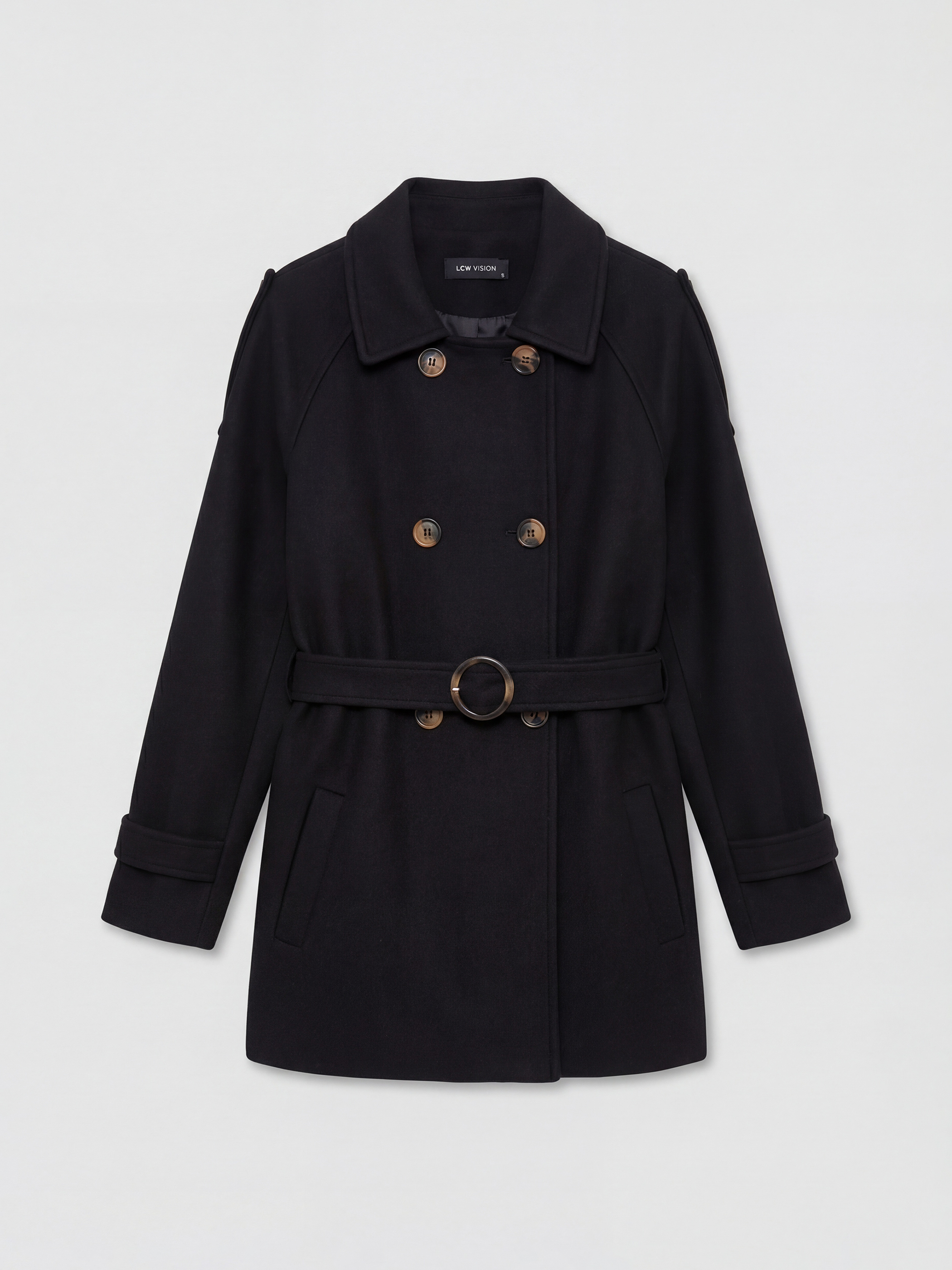 LCW Vision معطف من الصوف المخلوط - S6OI83Z8-CVL