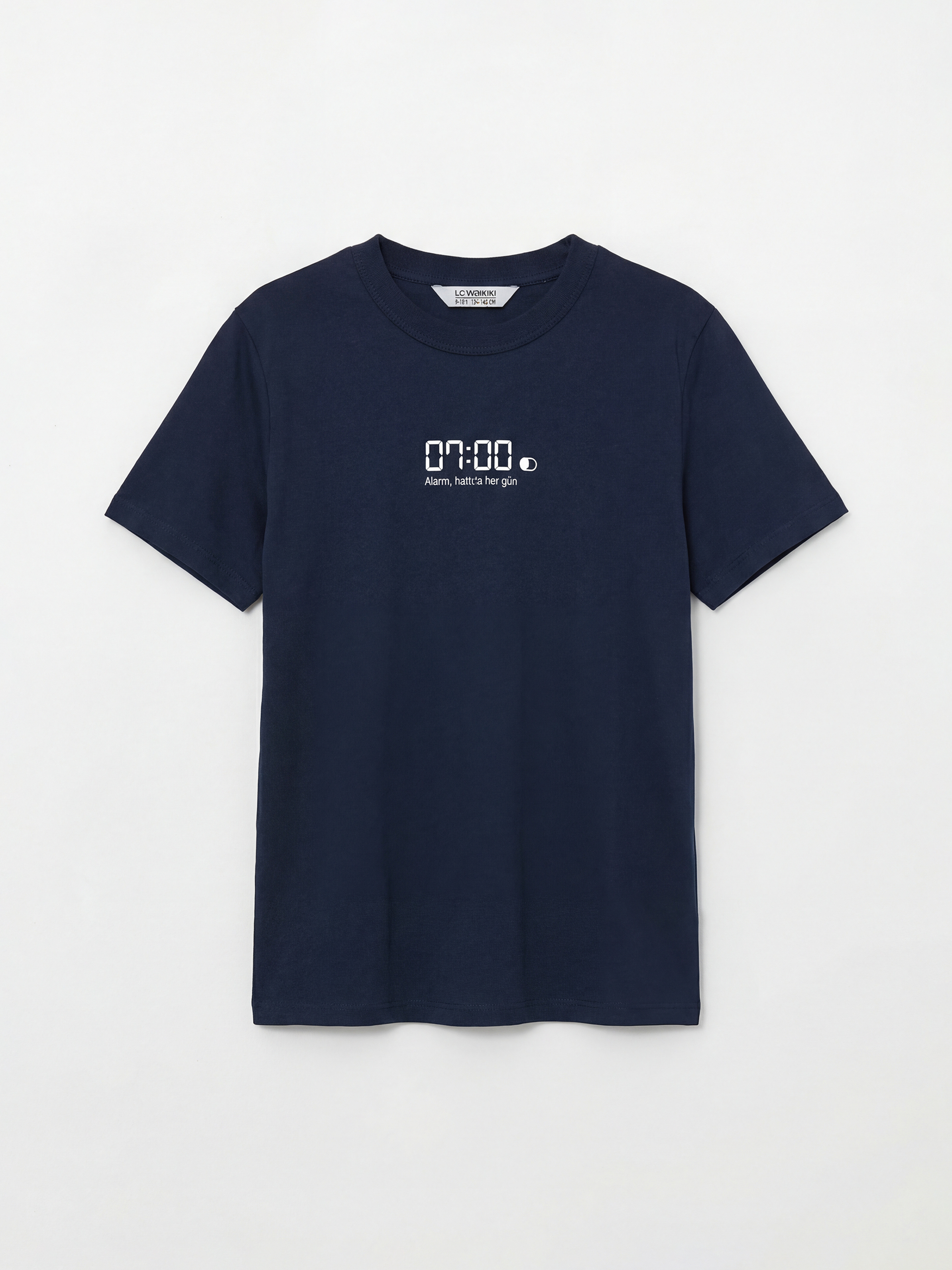 LCW Kids Bisiklet Yaka Yazı Baskılı Erkek Çocuk Tişört - S6C089Z4-DWP