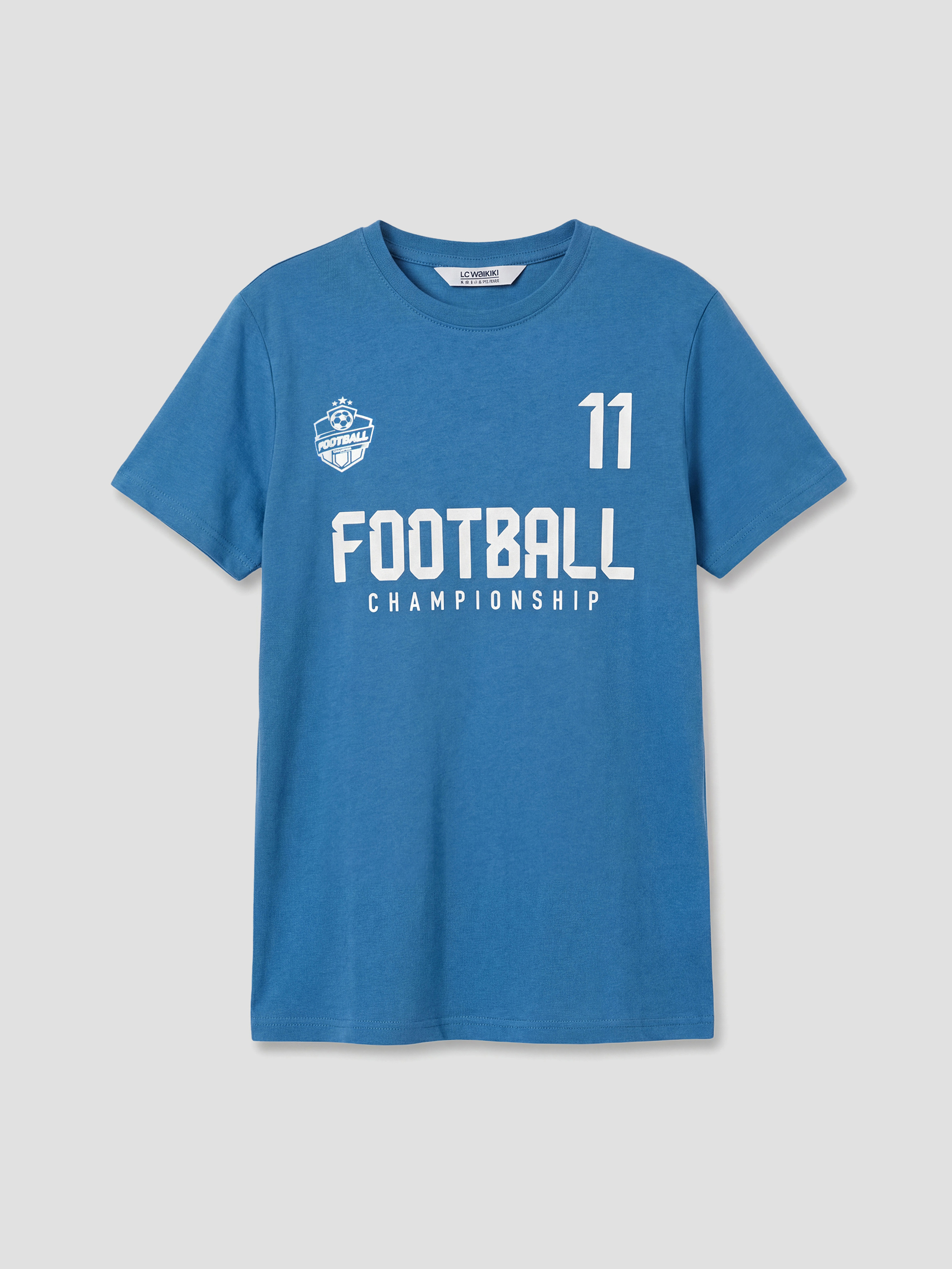 Mavi Bisiklet Yaka Baskılı Erkek Çocuk Pijama Takım-2