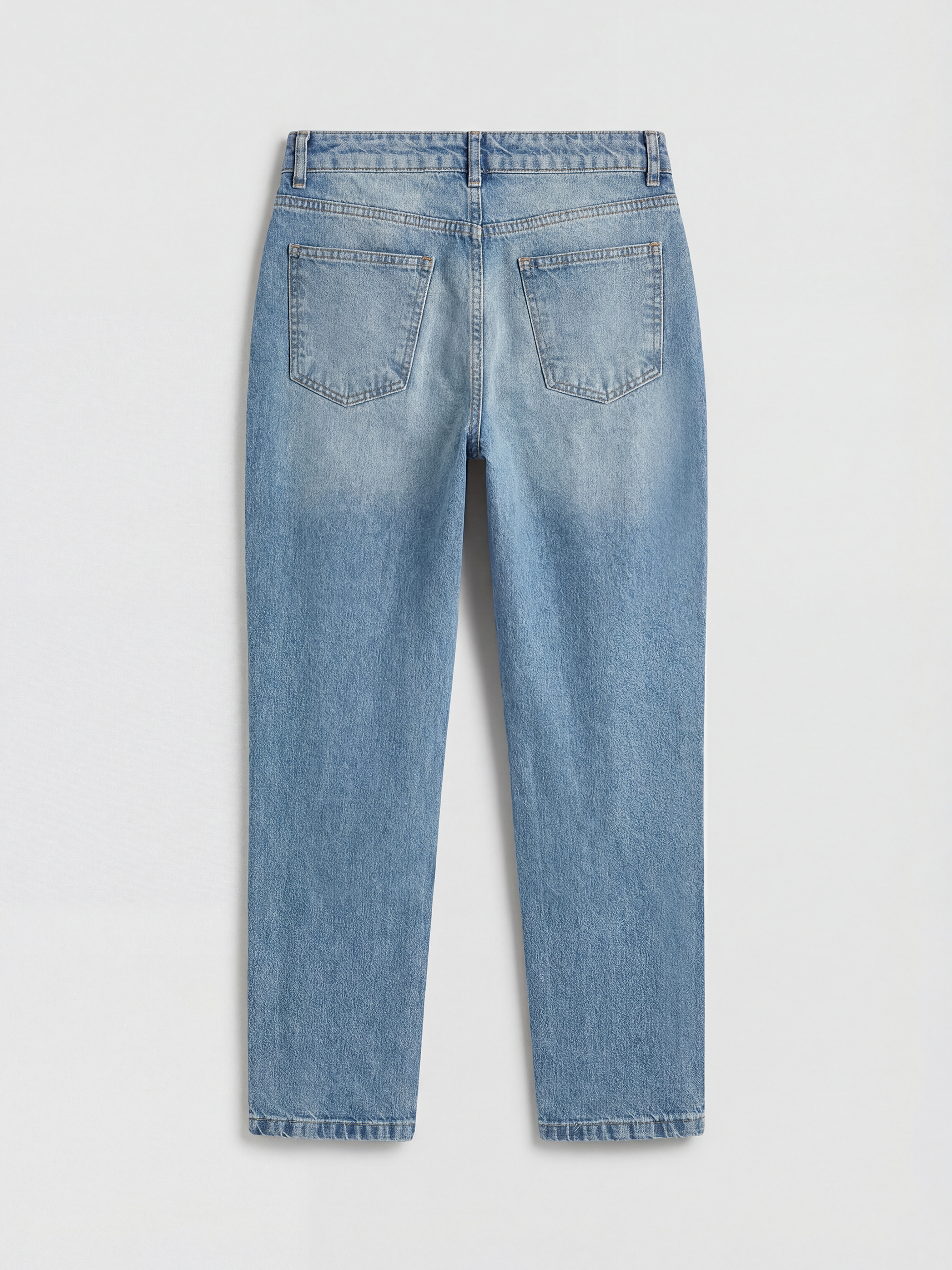 İndigo Mom Fit Kadın Jean Pantolon-1