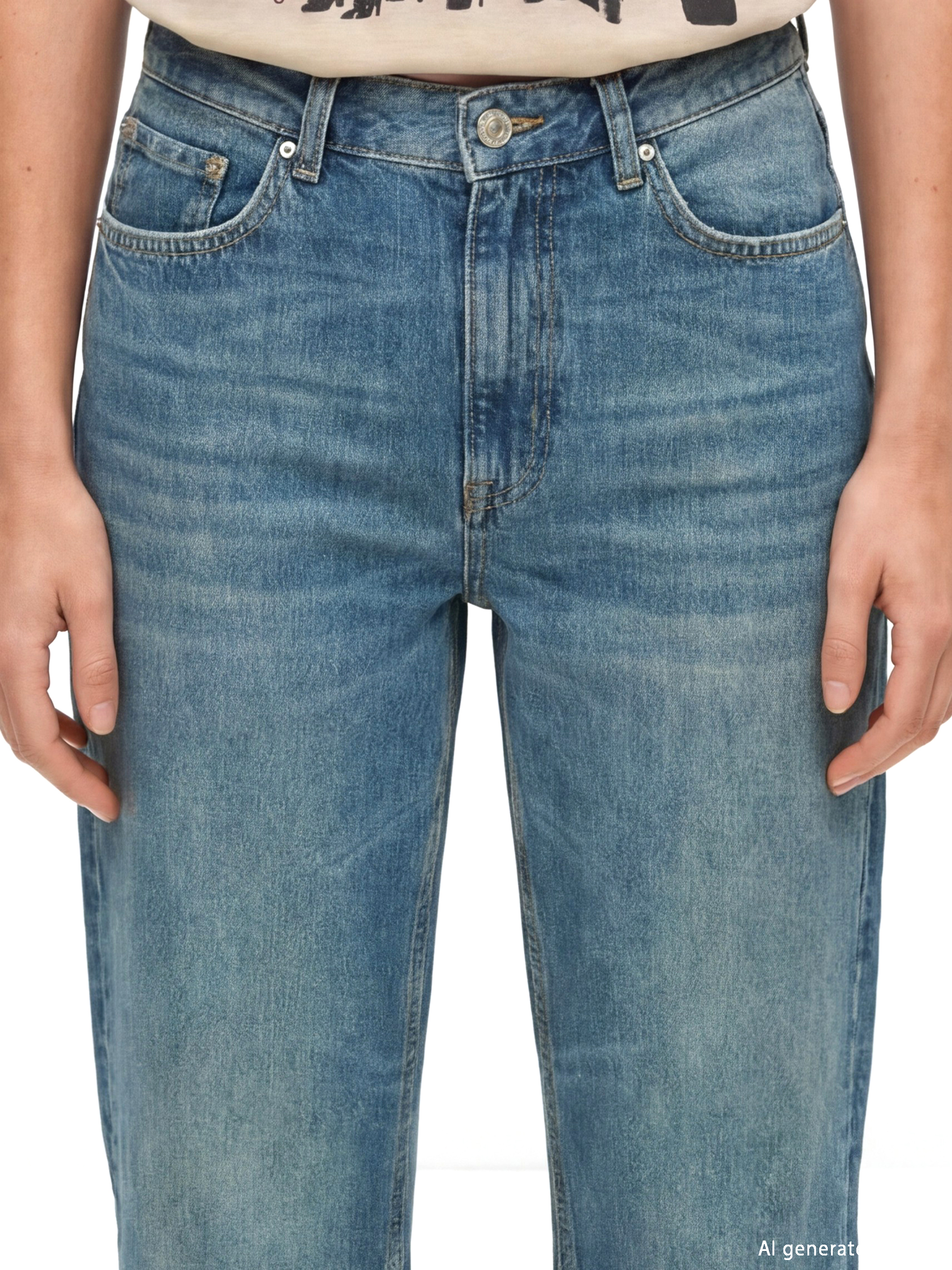 İndigo Straight Fit Kadın Jean Pantolon-2