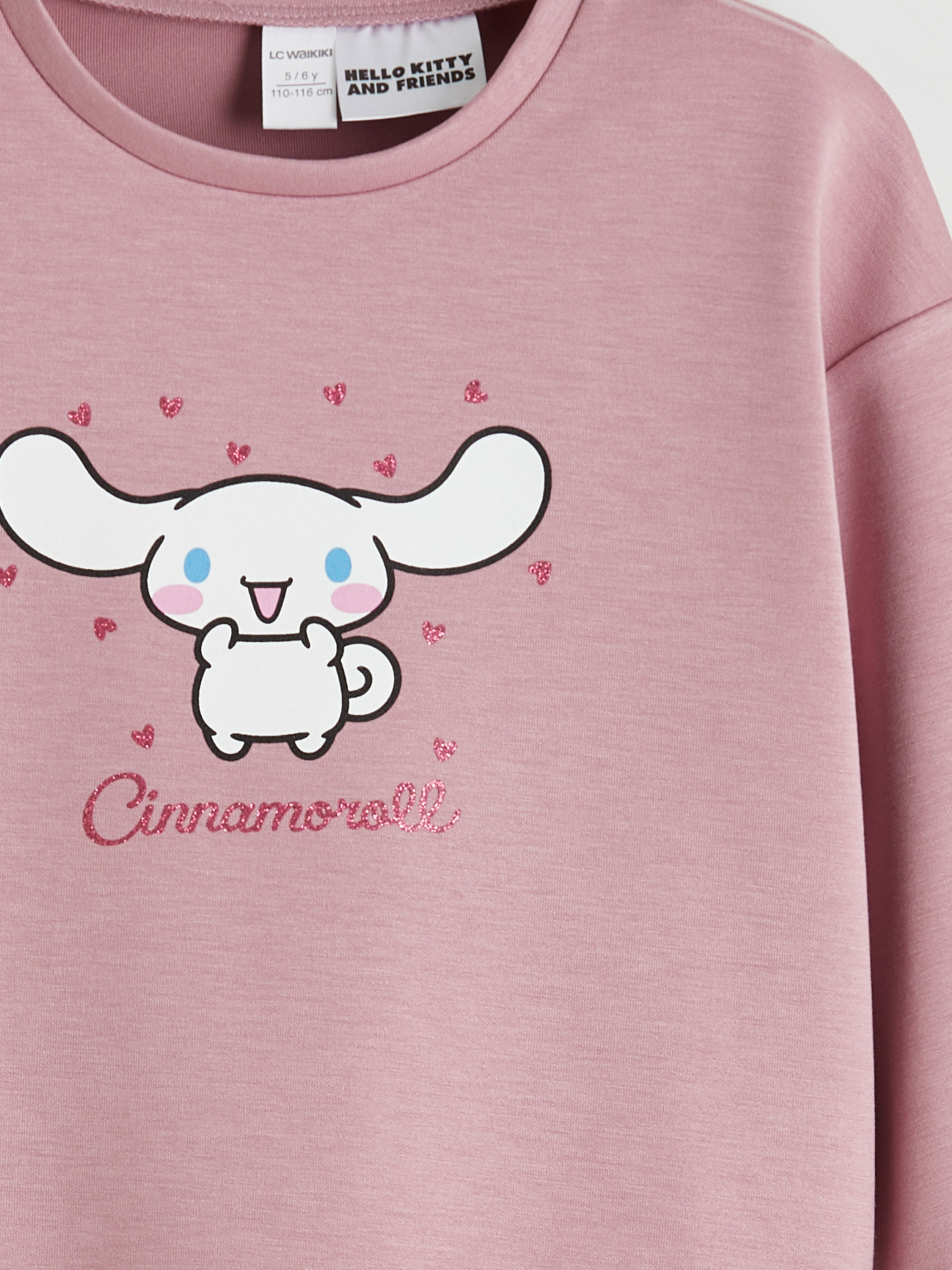 Lila Cinnamoroll Baskılı Kız Çocuk Soft Touch Sweatshirt-2