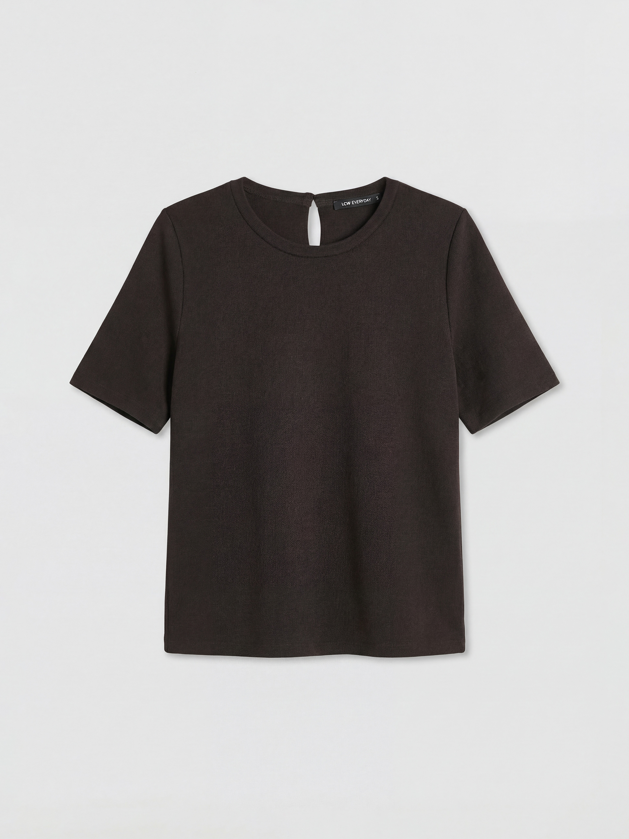 Kahverengi Bisiklet Yaka Kadın Triko Kazak-4