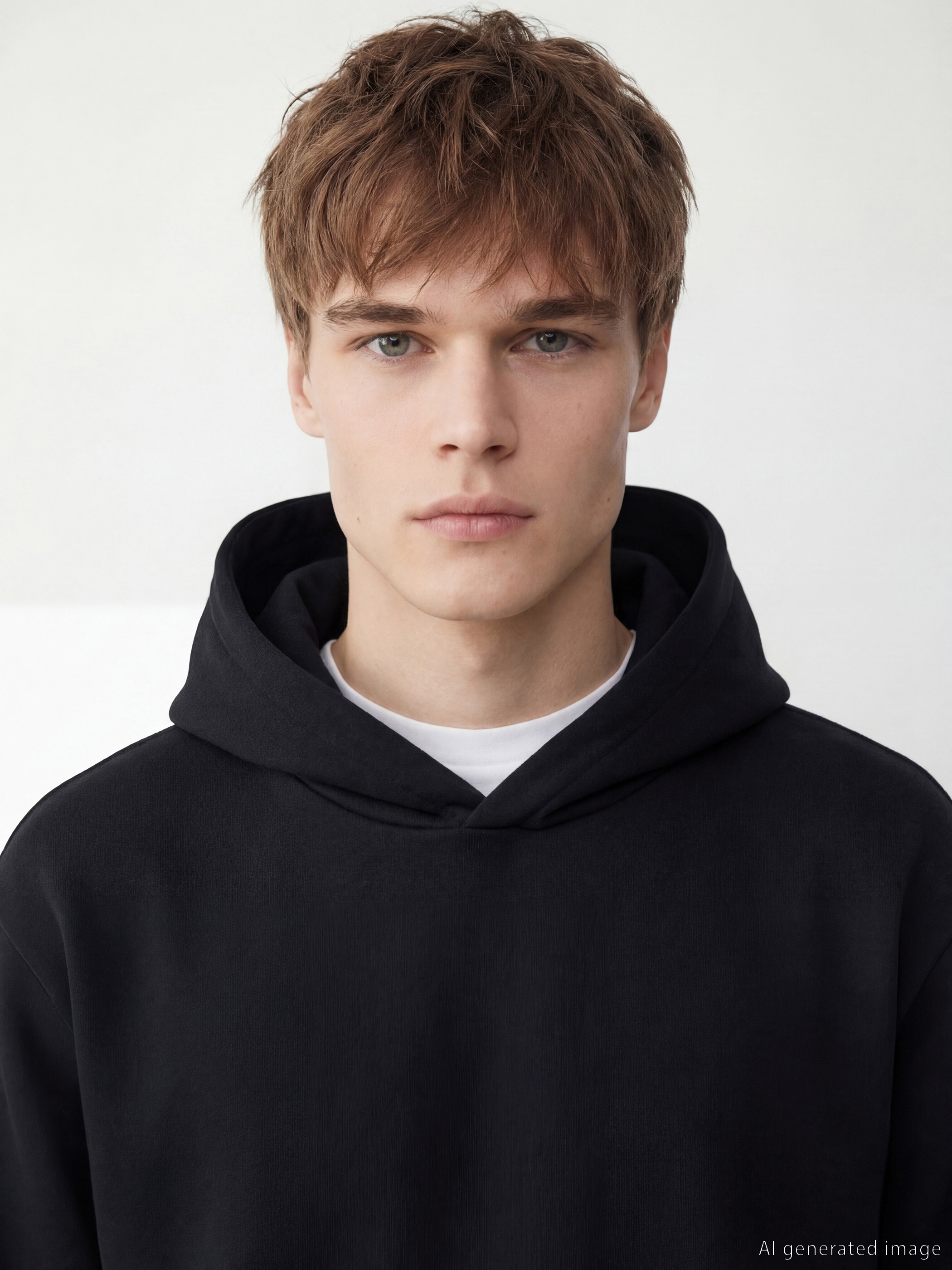 Siyah Erkek Kalın Hoodie-2