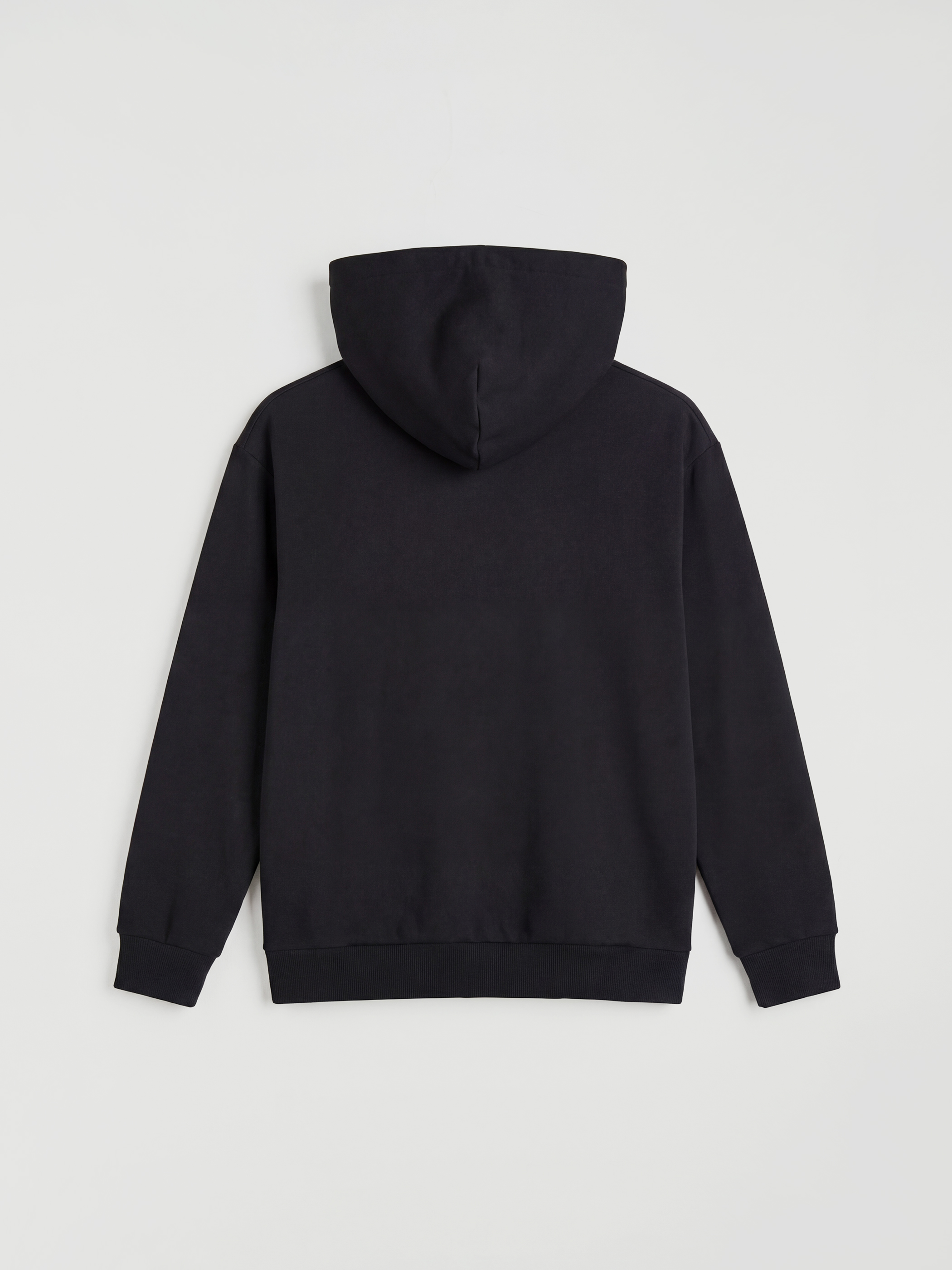 Siyah Erkek Kalın Hoodie-6