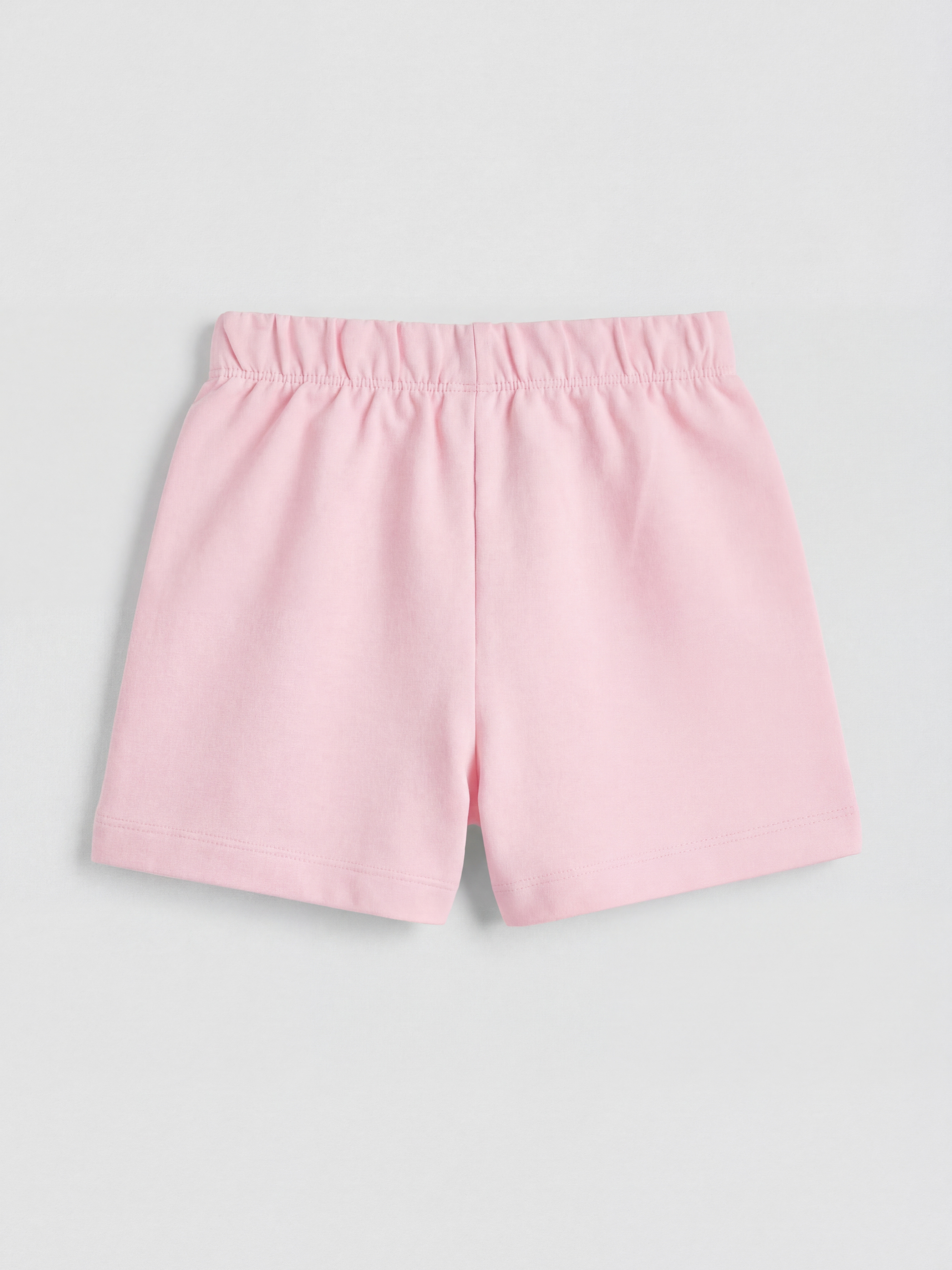 Pembe Şeritli Fiyonklu Kız Çocuk Şort-1