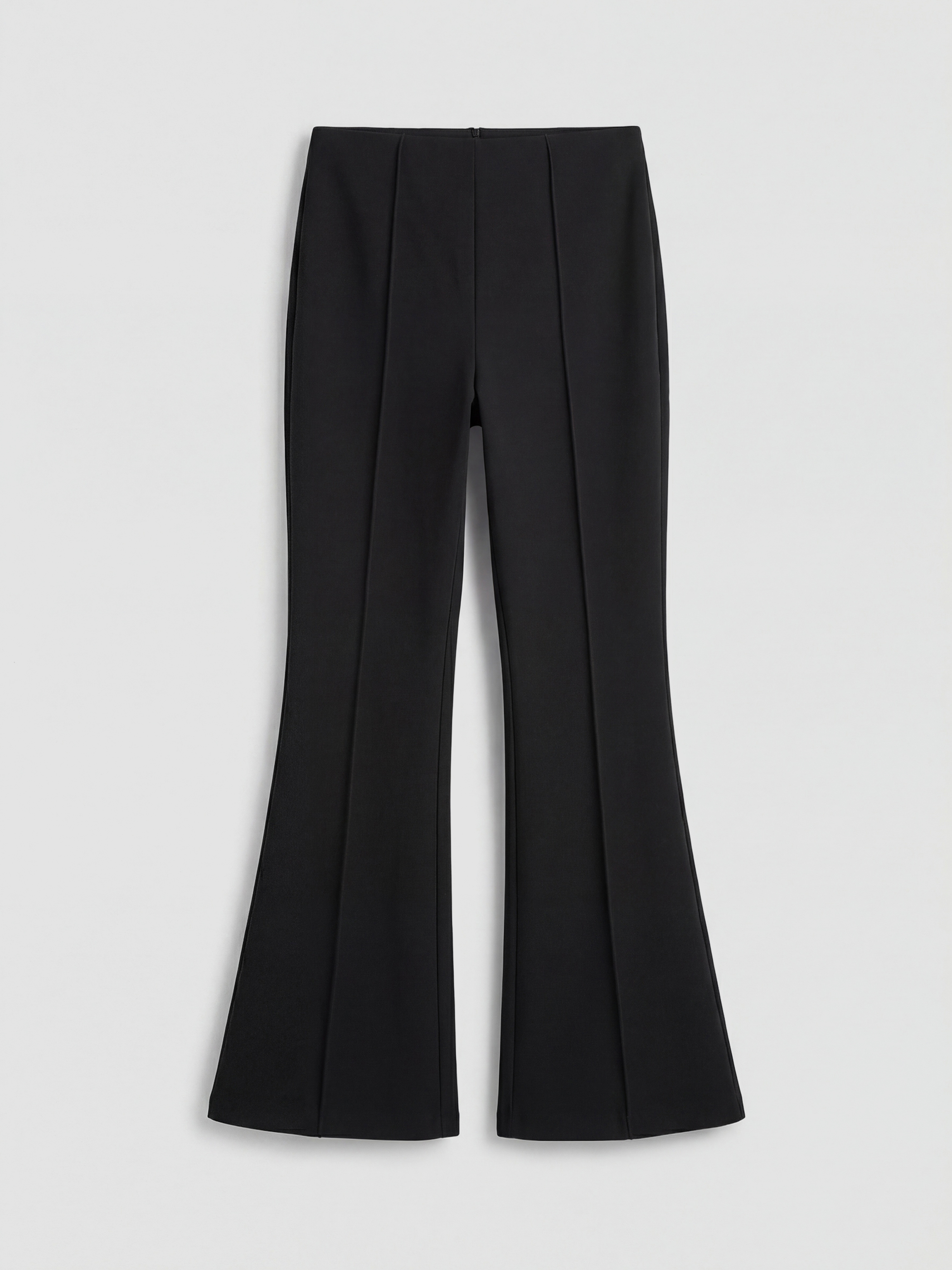 Siyah Dar Fit İspanyol Paça Kadın Pantolon-1