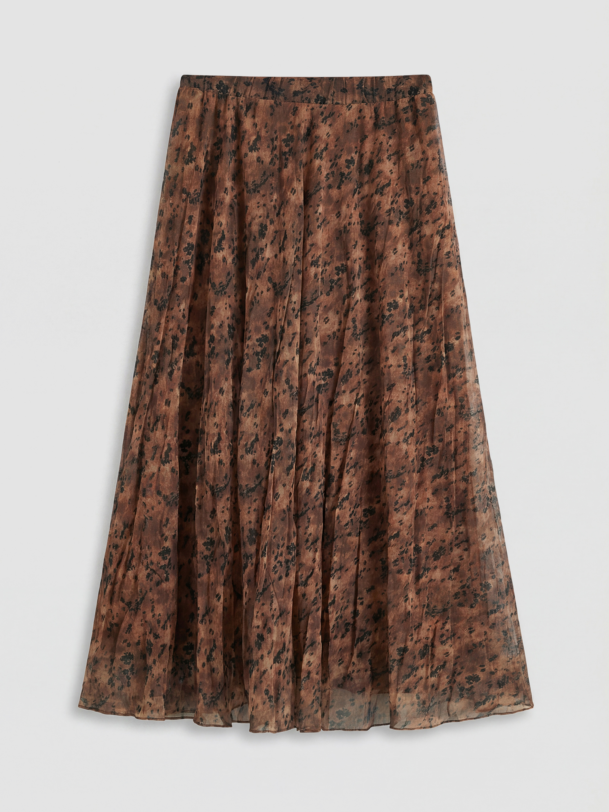 LCW Modest Beli Lastikli Desenli Pileli Etek - S6E173Z8-LQY