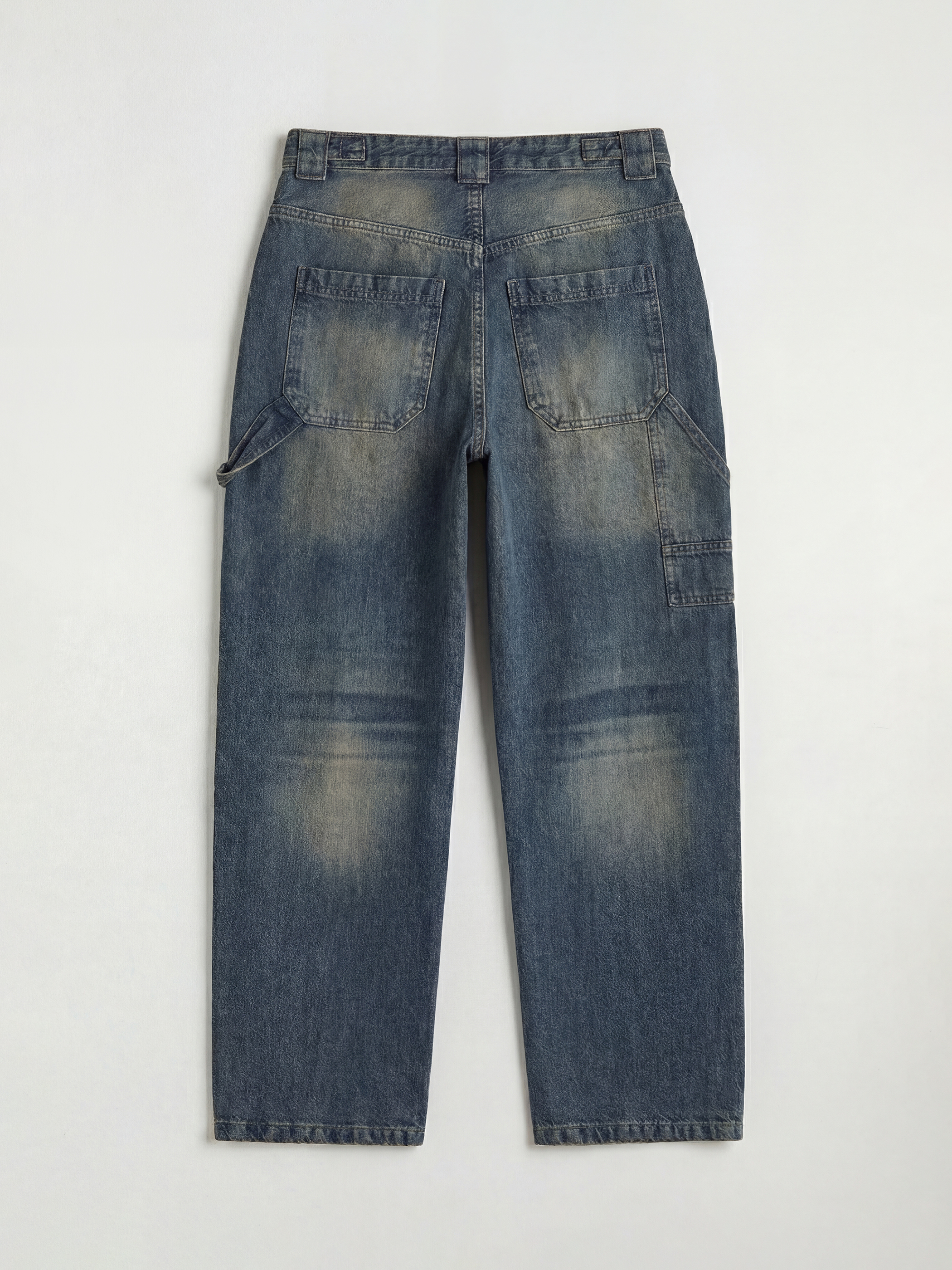 İndigo Baggy Fit Kadın Jean Pantolon-1