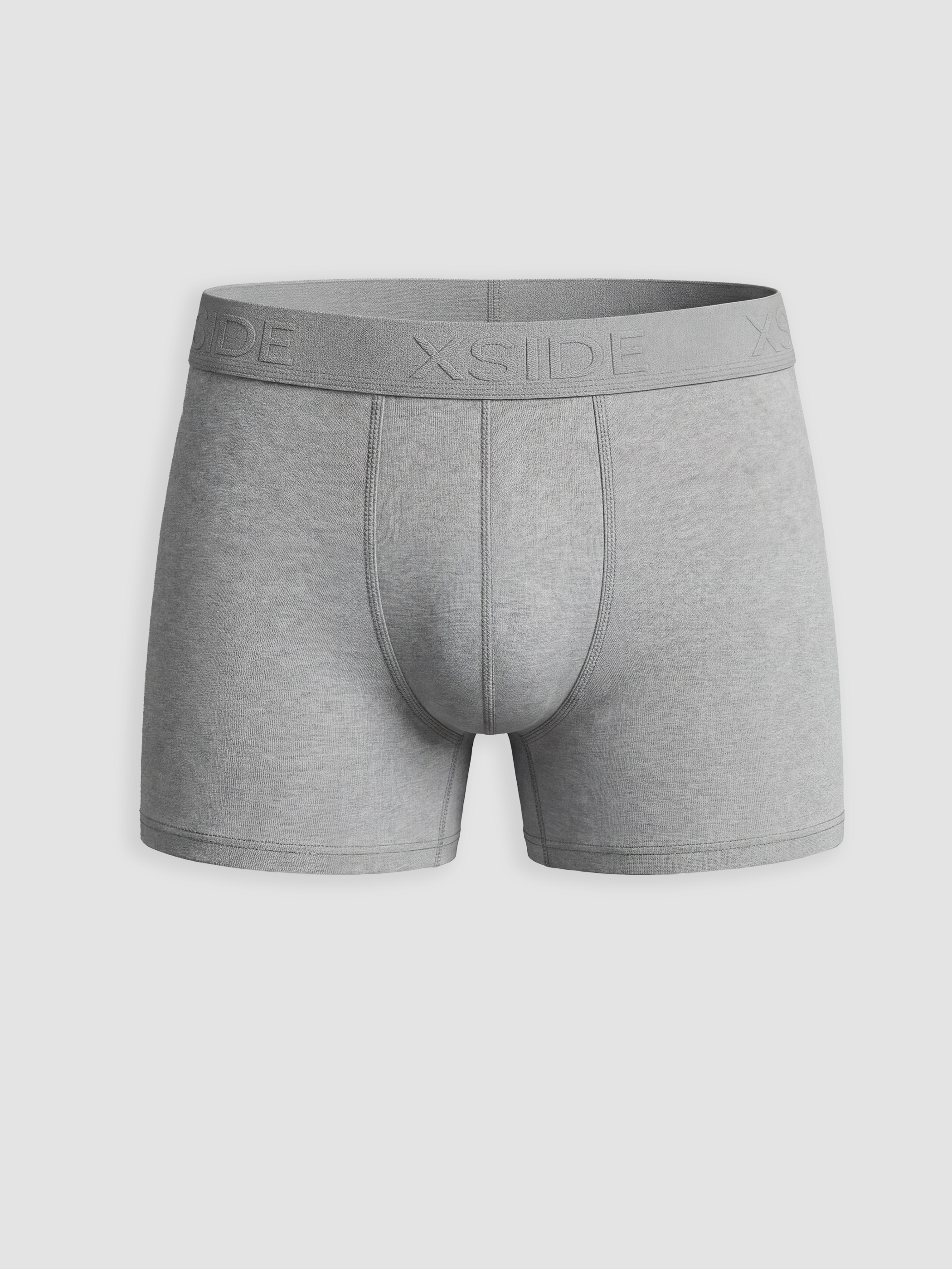 Gri Standart Kalıp Pamuklu Esnek Erkek Boxer 3'lü-1