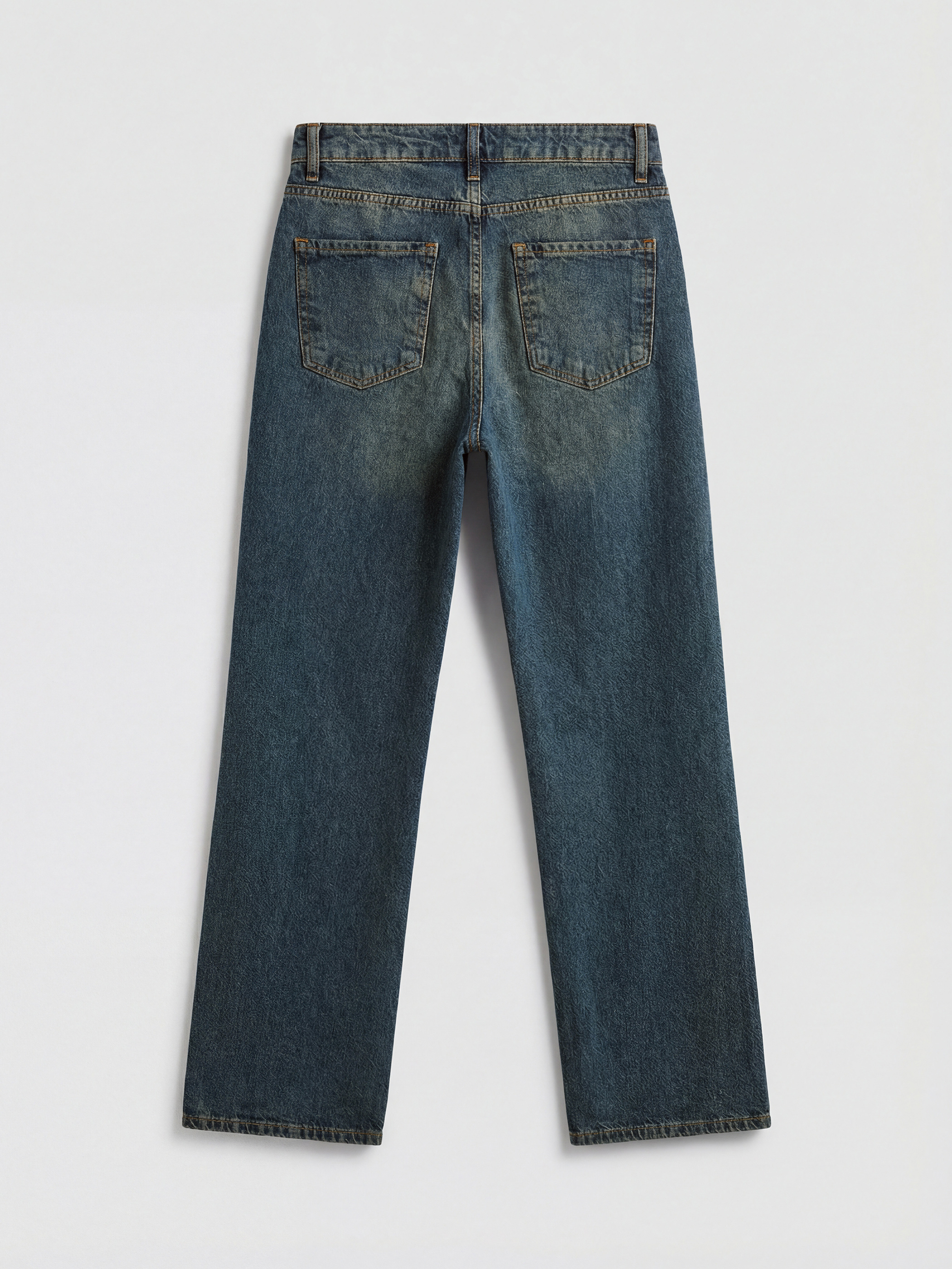 İndigo Baggy Fit Kadın Jean Pantolon-1