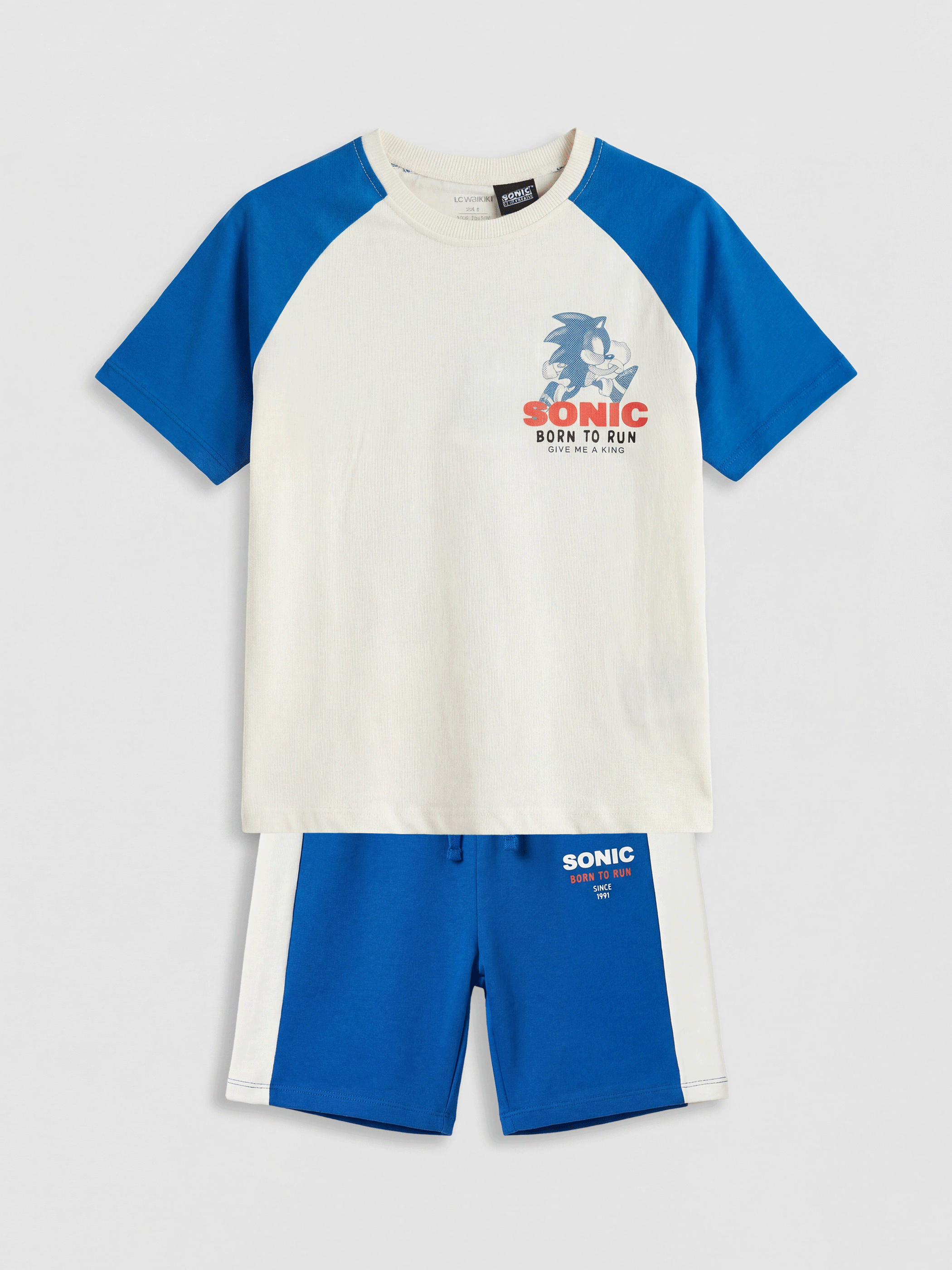 LCW Kids Sonic Baskılı Erkek Çocuk Tişört ve Şort - S6B529Z1-QVK