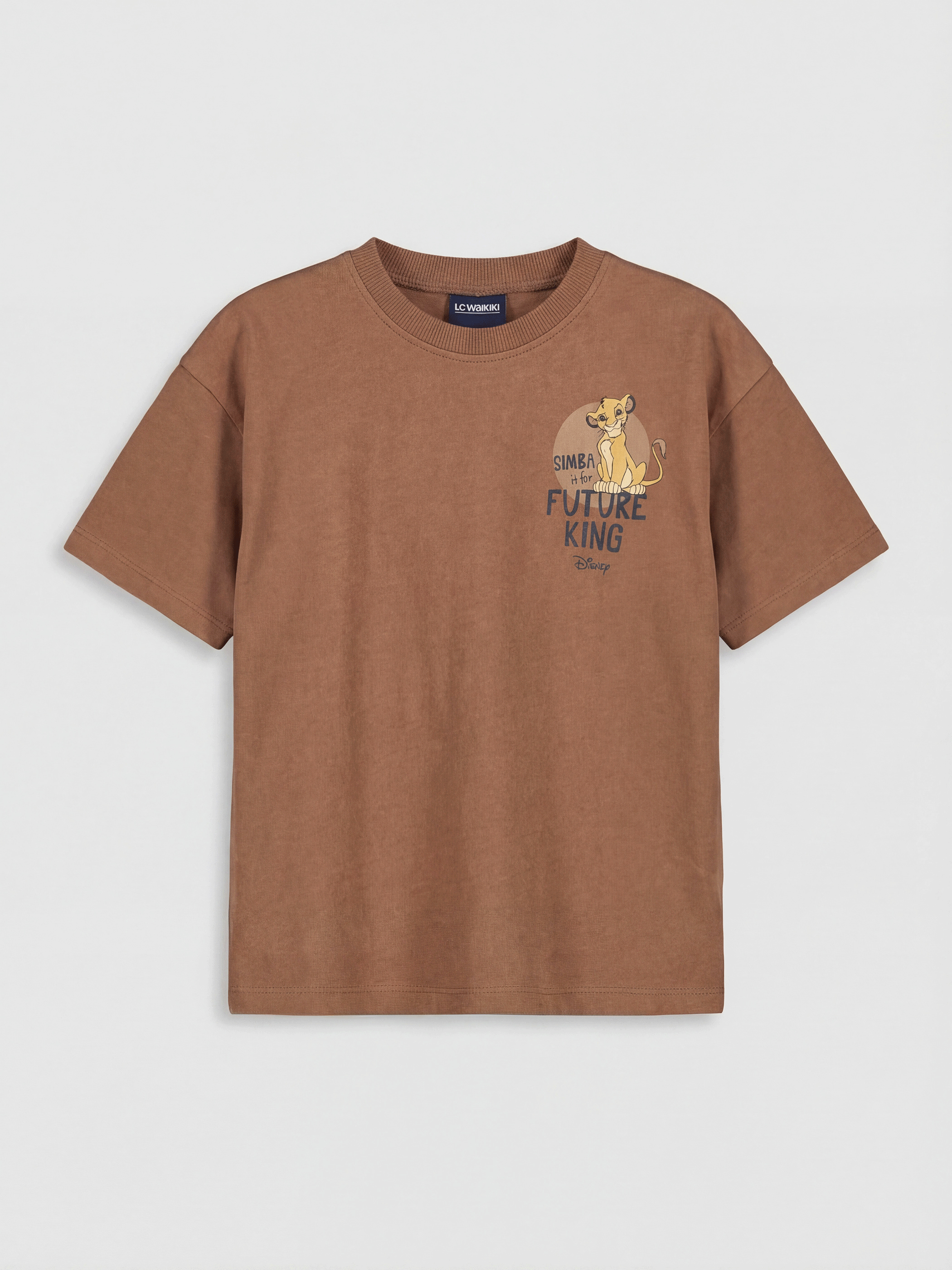 LCW Kids Bisiklet Yaka Aslan Kral Baskılı Erkek Çocuk Tişört - S6A535Z1-H2N