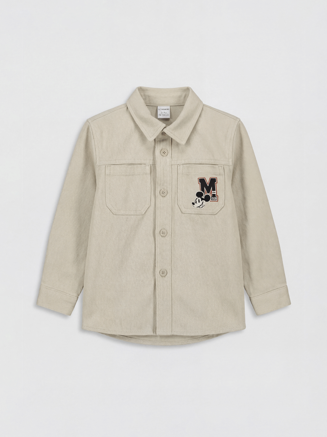LCW Kids Mickey Mouse Erkek Çocuk Gabardin Gömlek - S6E753Z1-1QZ