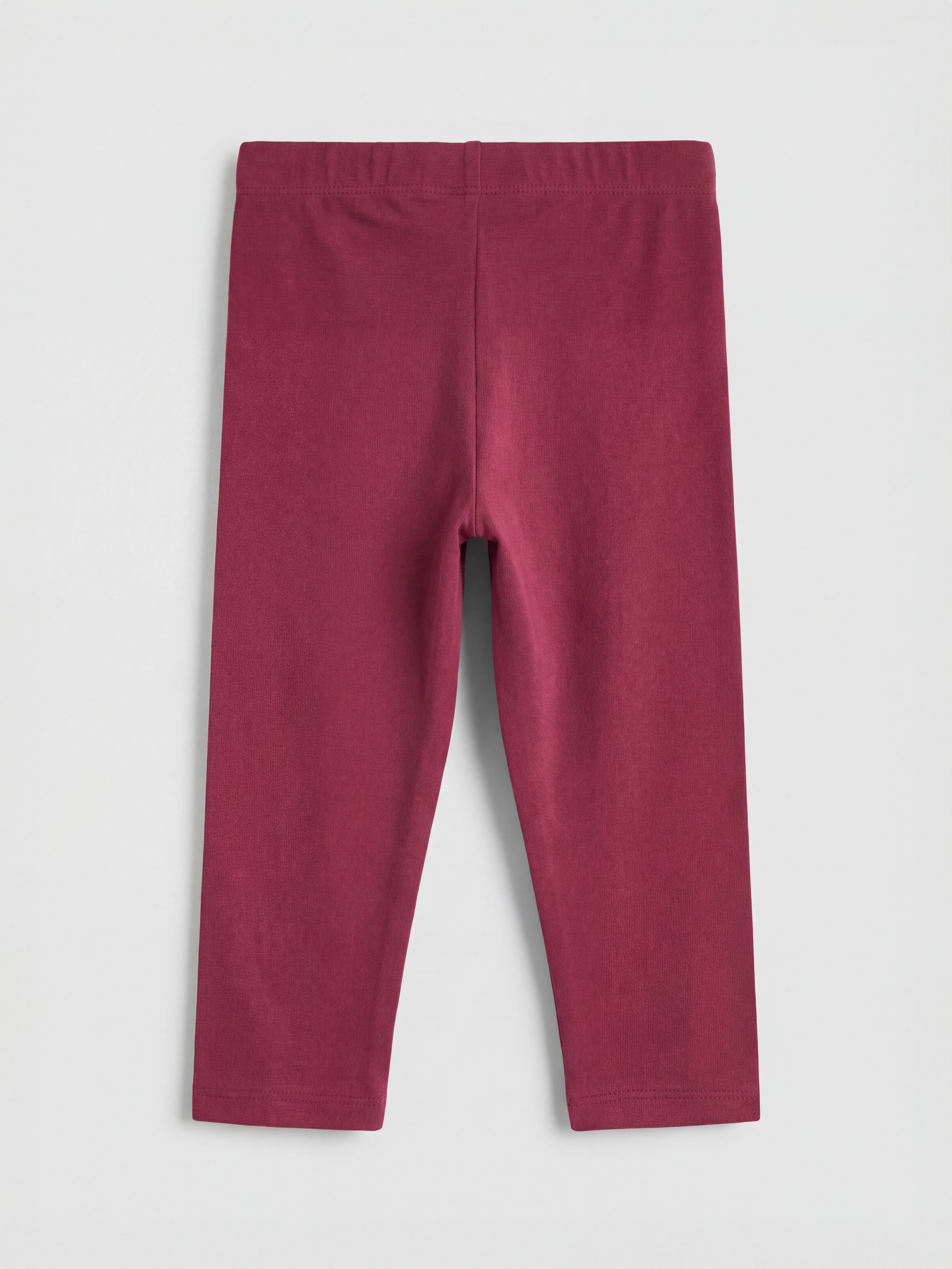 Bordo Beli Lastikli Kız Çocuk 3/4 Boy Tayt-1