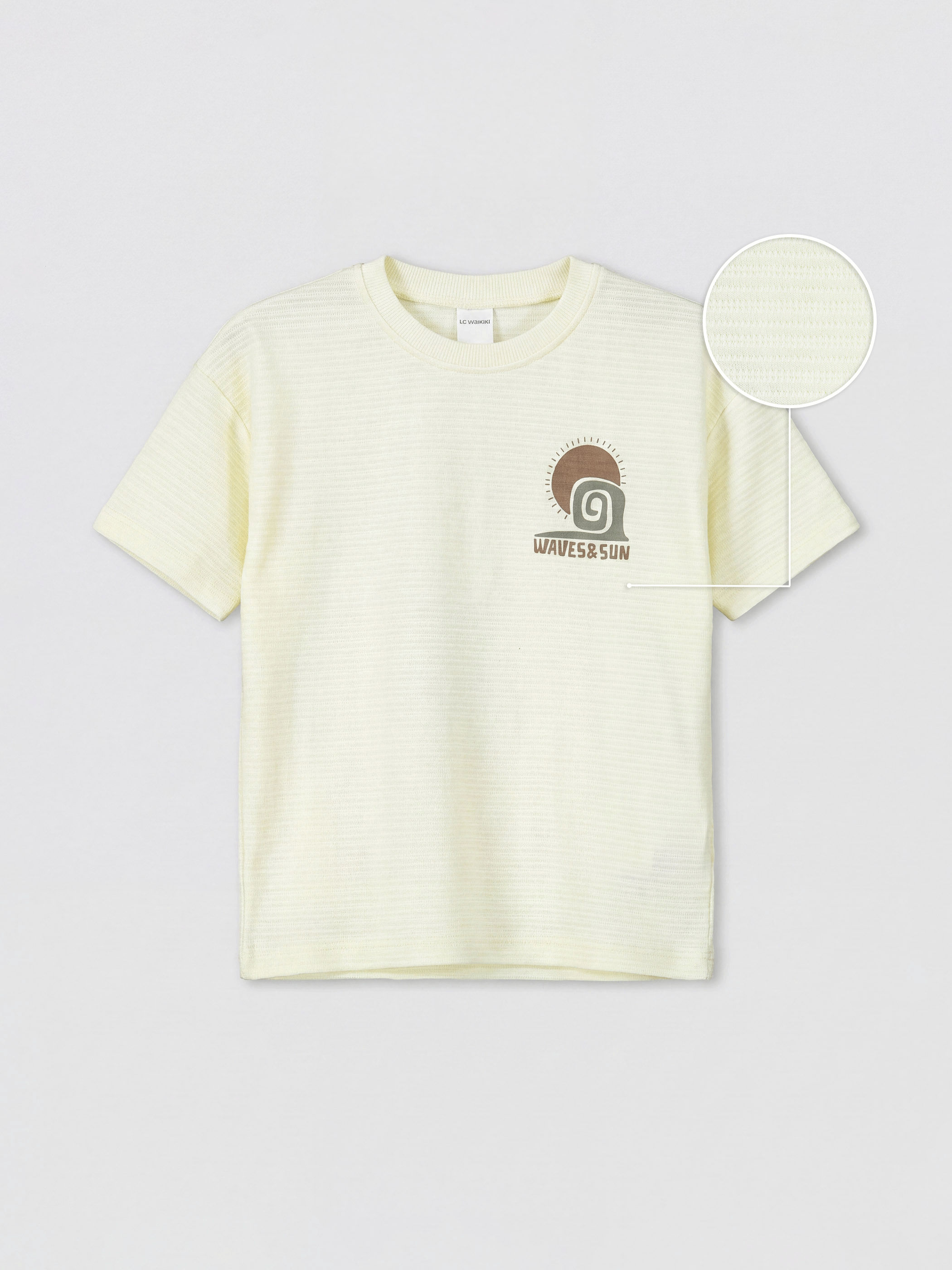 LCW Kids Bisiklet Yaka Baskılı Erkek Çocuk Tişört