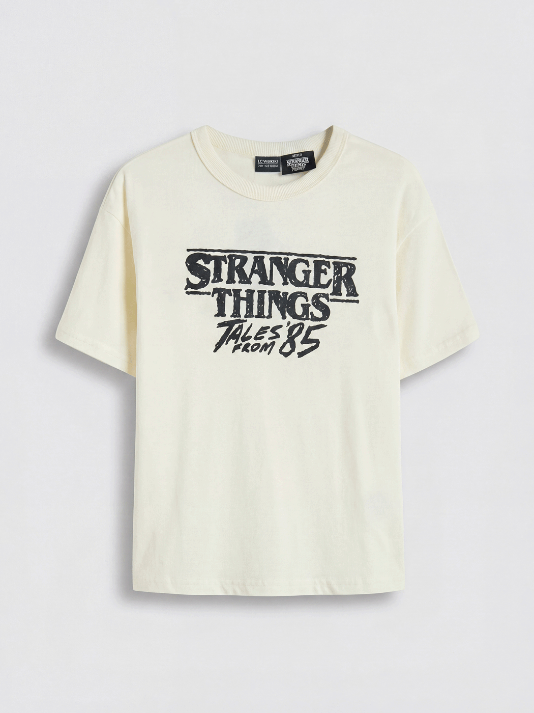 LCW Kids Bisiklet Yaka Stranger Things Baskılı Erkek Çocuk Tişört