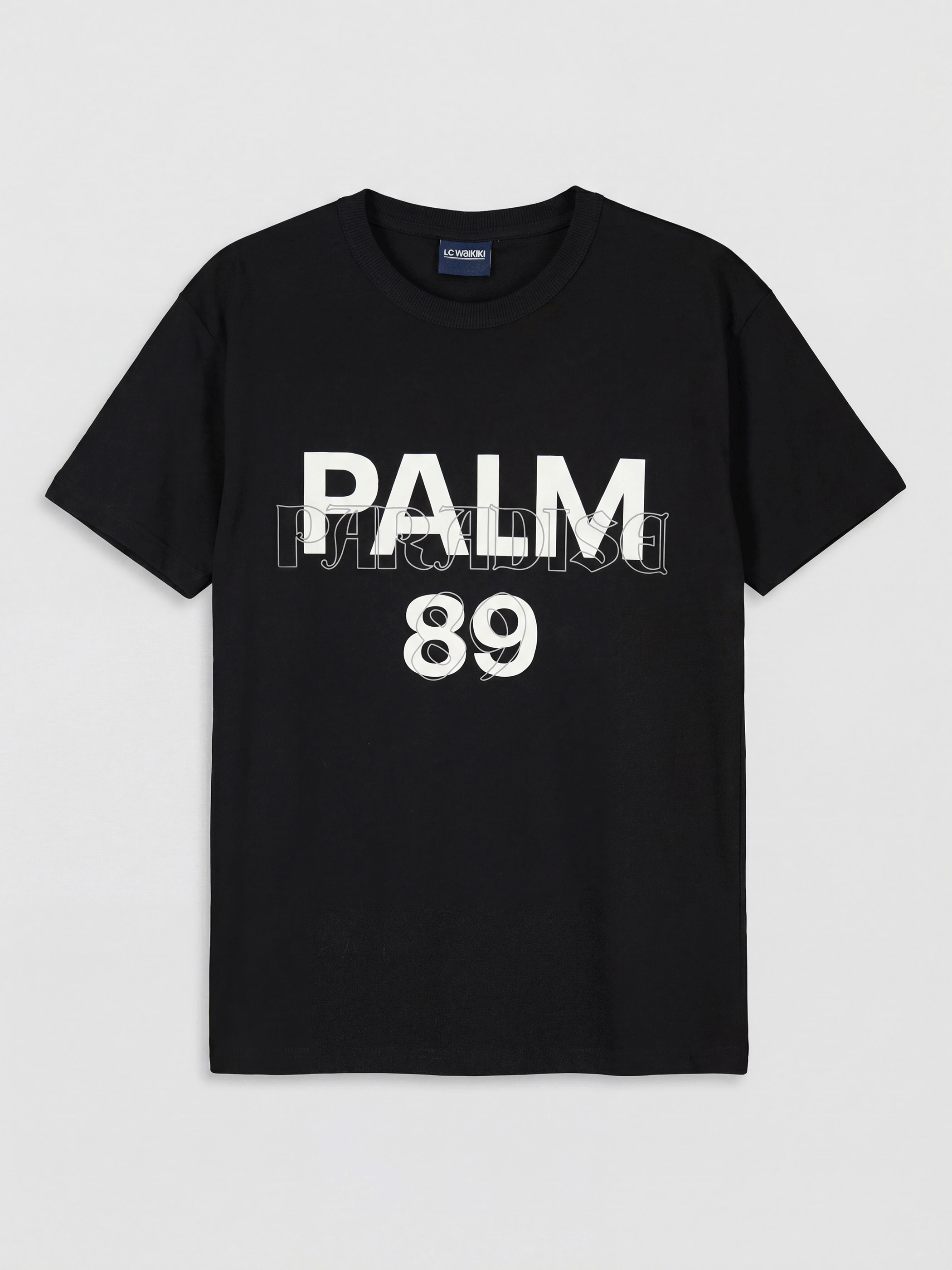 LCW Kids Bisiklet Yaka Baskılı Erkek Çocuk Tişört