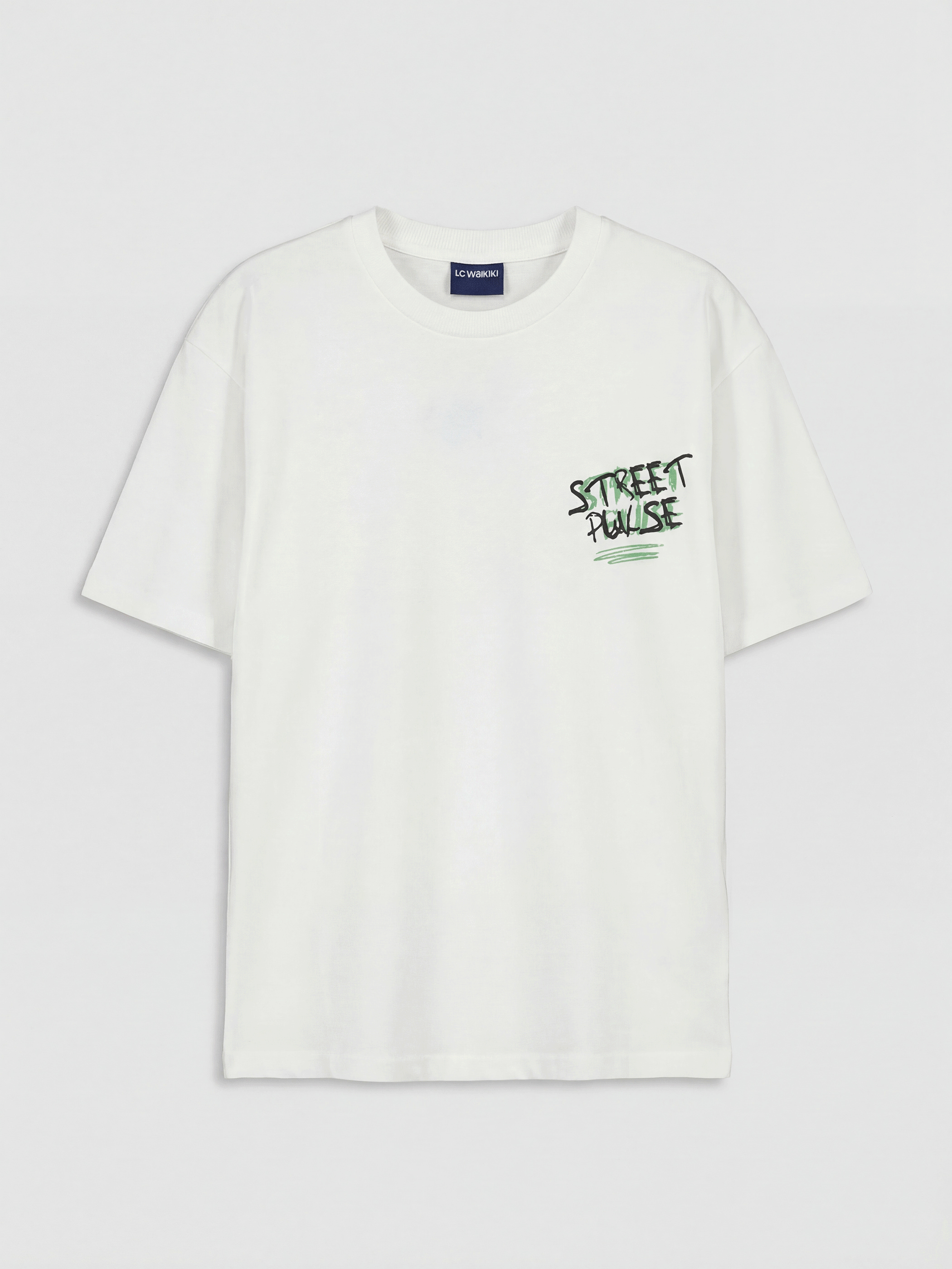 LCW Kids Bisiklet Yaka Baskılı Erkek Çocuk Tişört - S6R944Z4-R9J