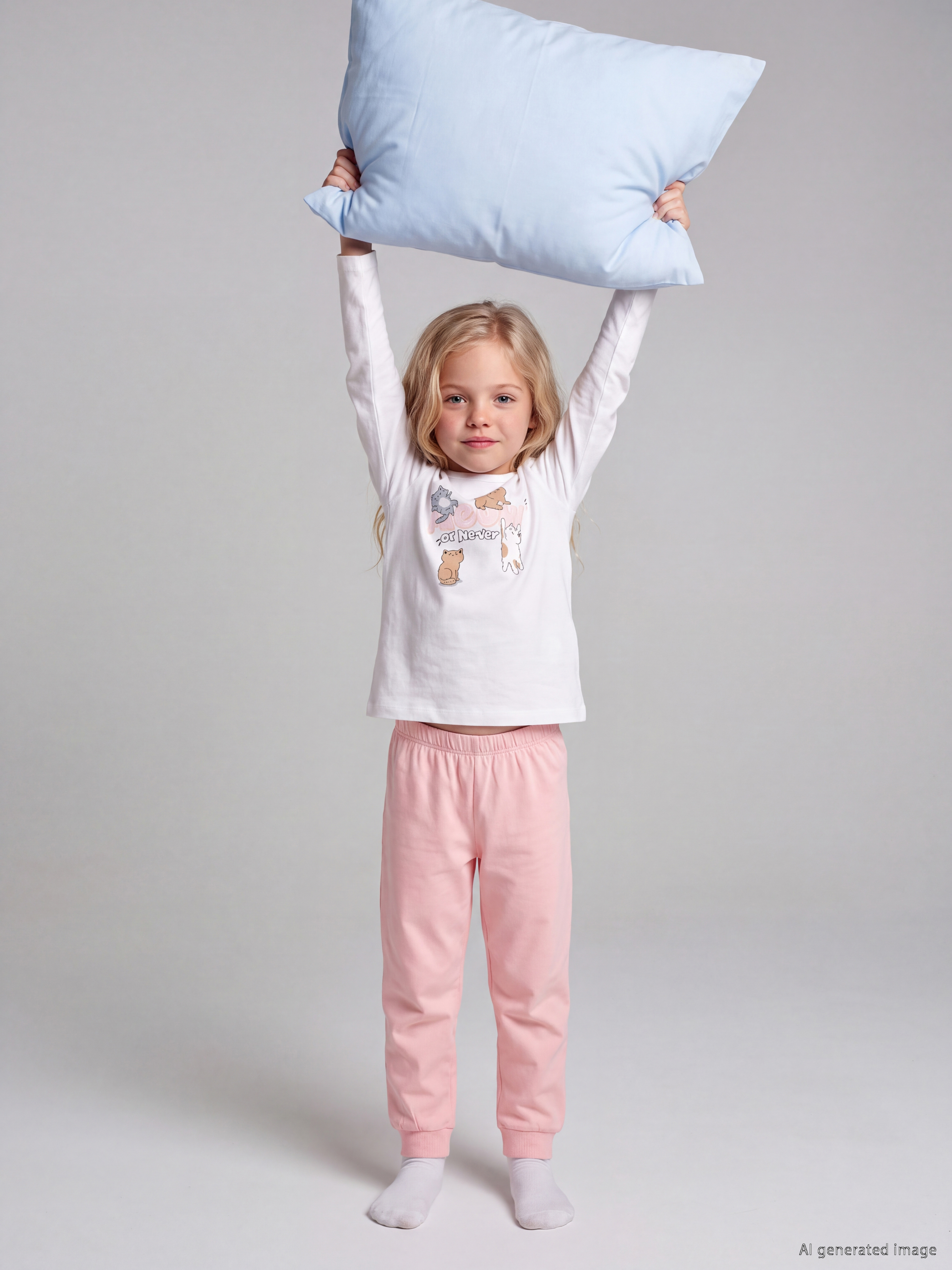 LCW Kids Baskılı Kız Çocuk Pijama Takımı